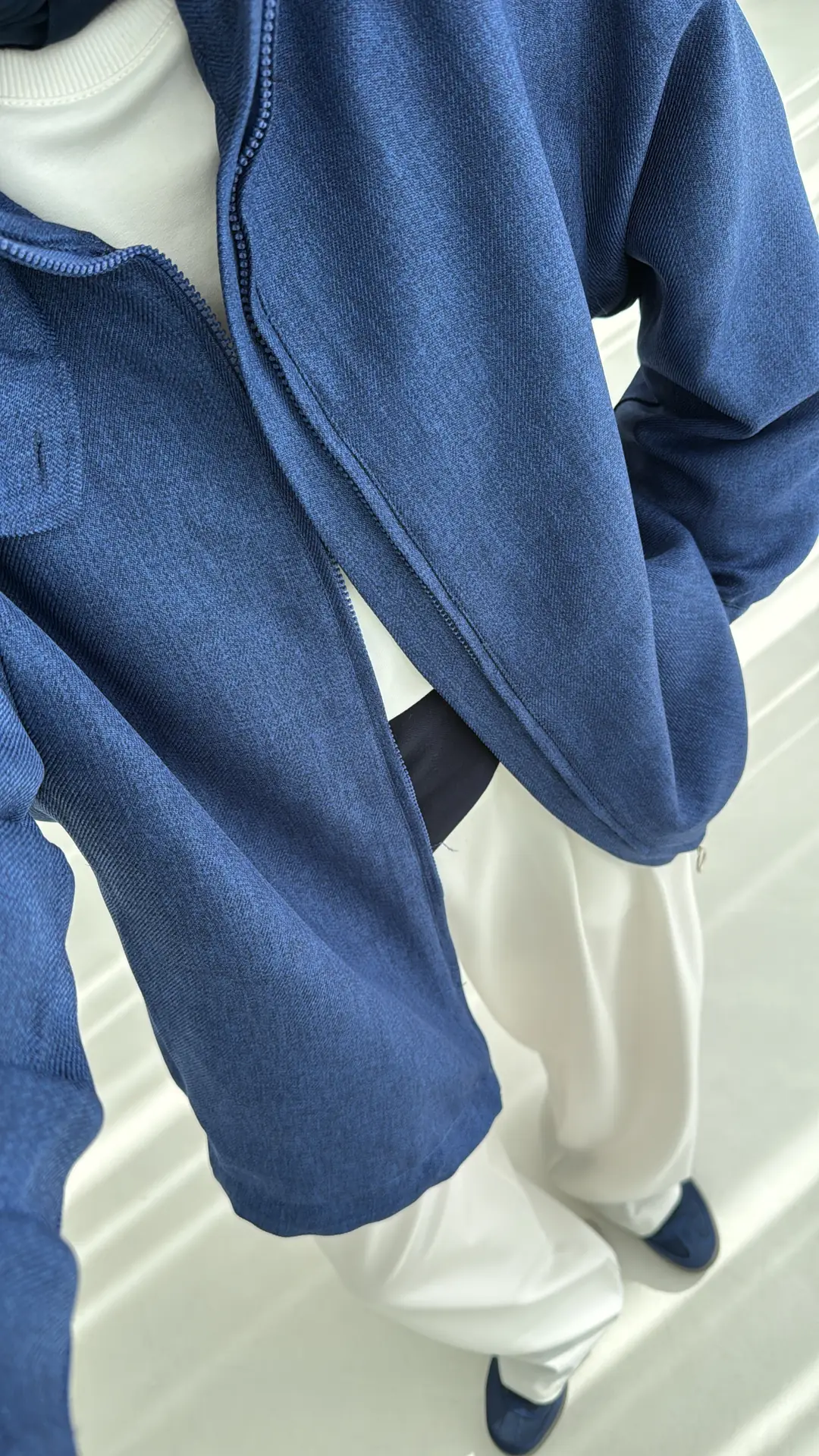 Dik Yaka Ceket Lacivert - Görsel 7