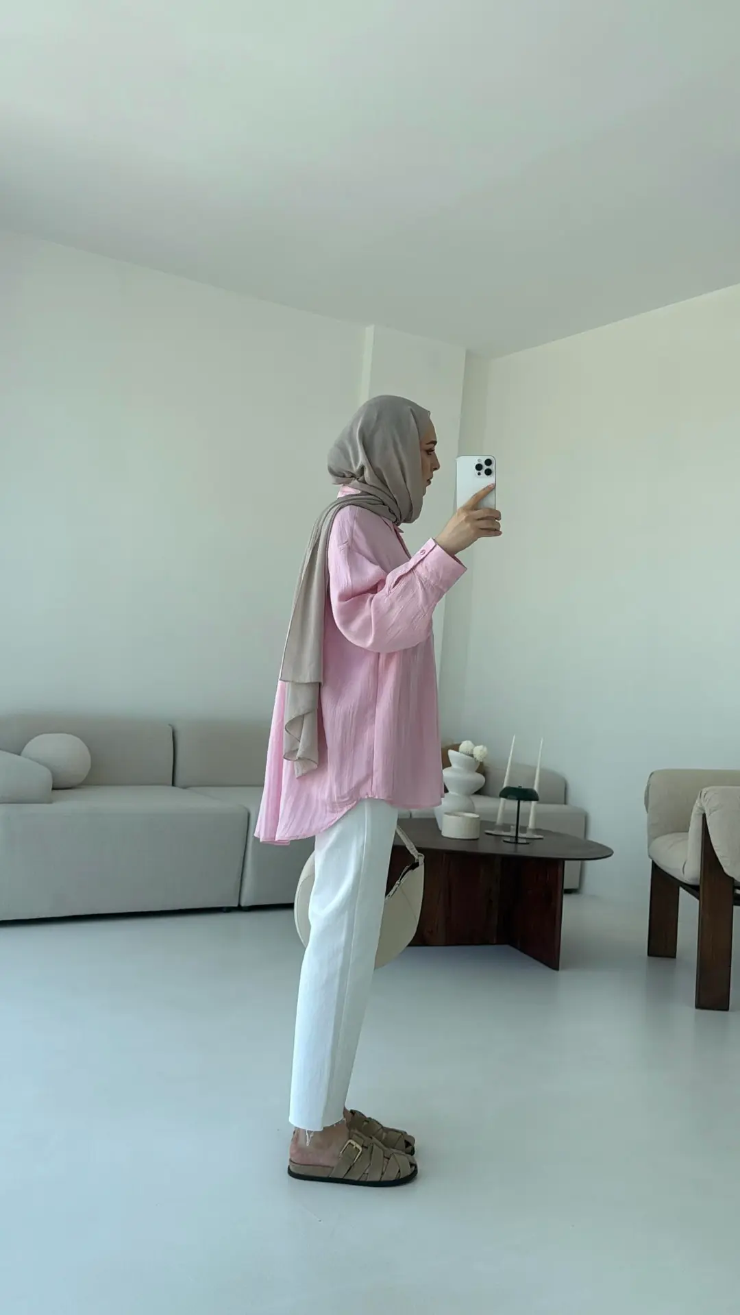 Dokulu Gömlek Pembe - Görsel 2