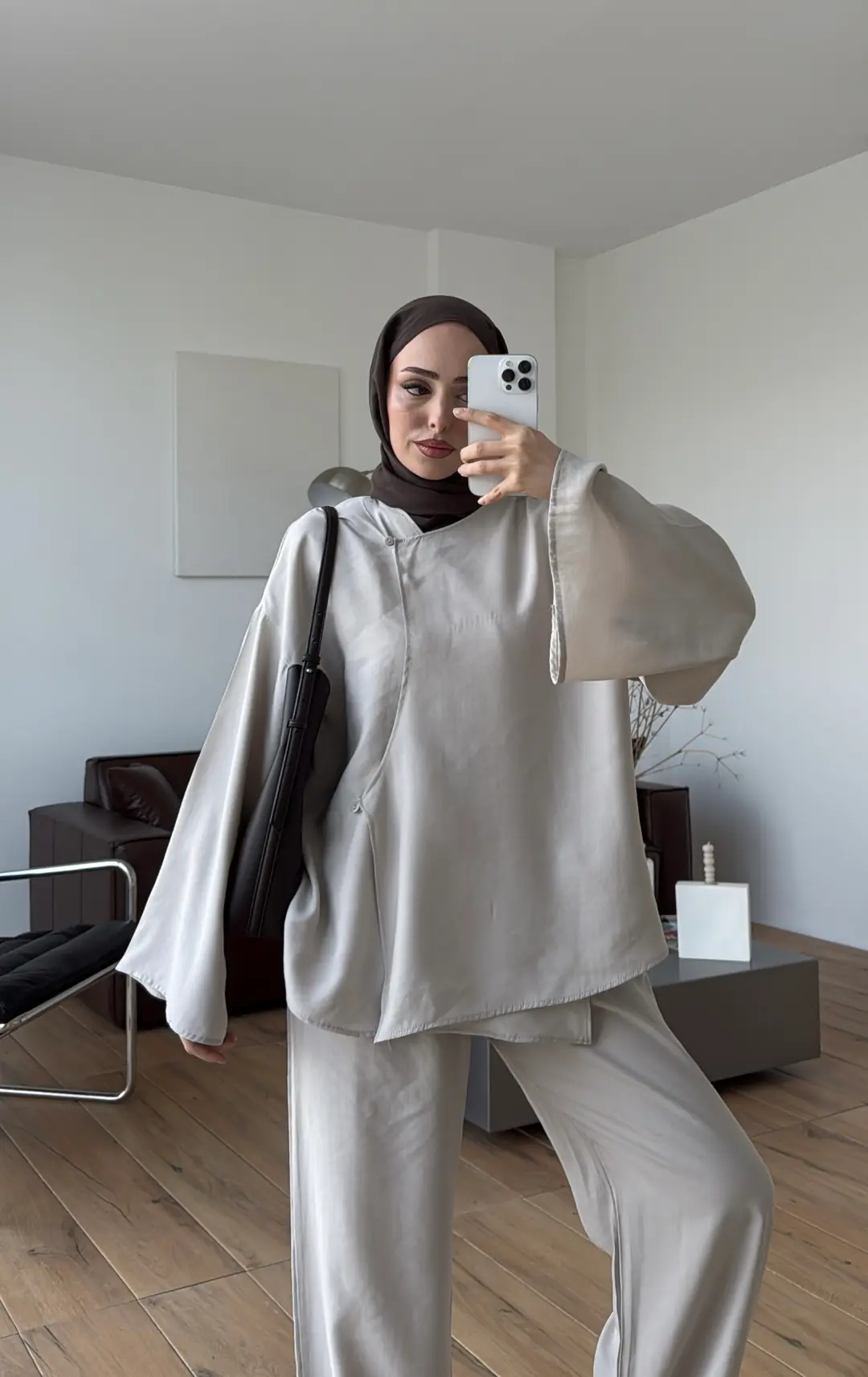 Dökümlü Gömlek Pantolon Takım Taş - Görsel 3