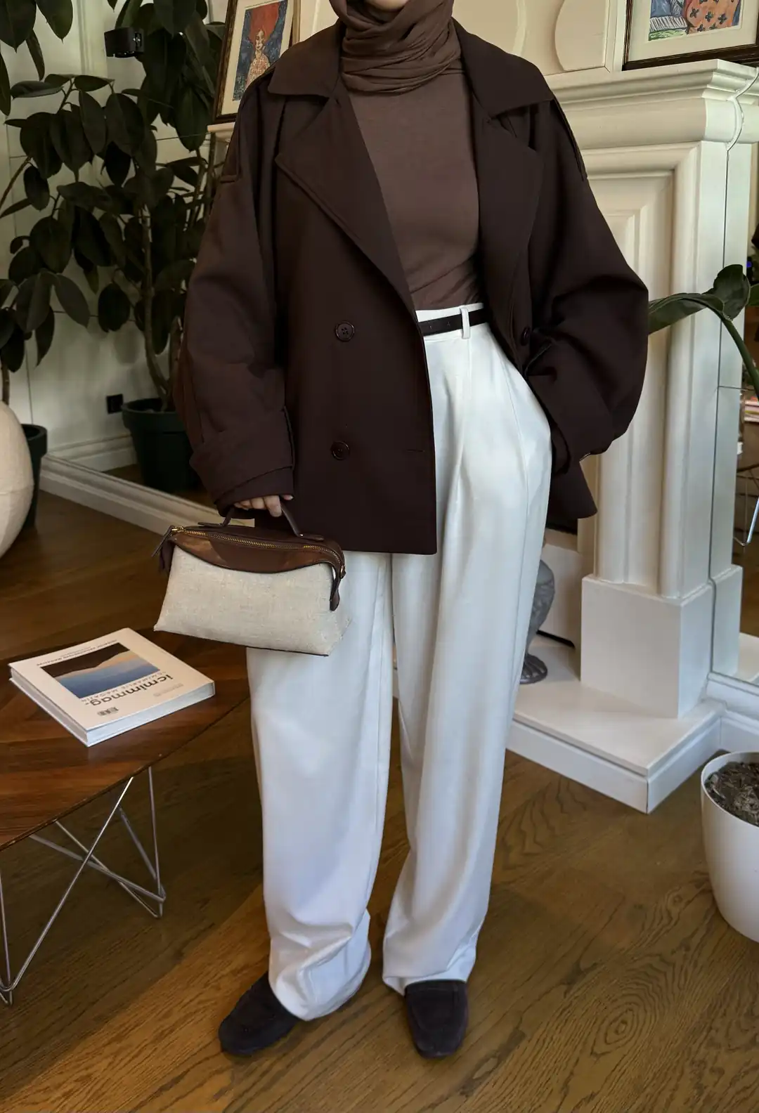 Dökümlü Trençkot Kahve - Görsel 6