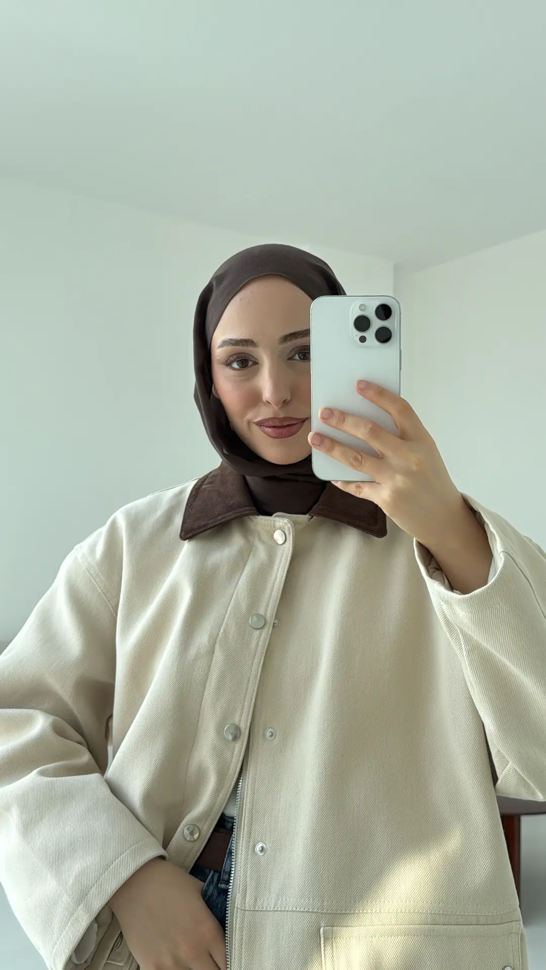 Dolgulu Gabardin Ceket Bej - Görsel 10