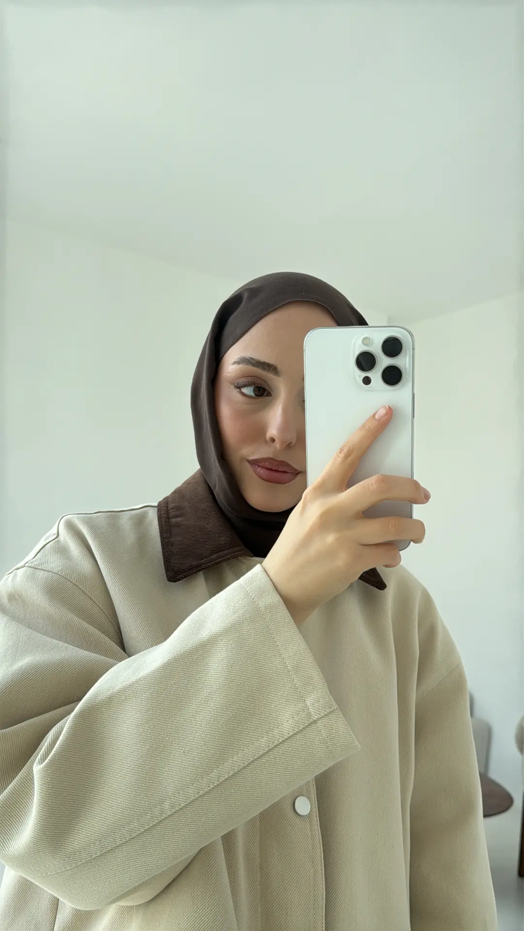 Dolgulu Gabardin Ceket Bej - Görsel 9