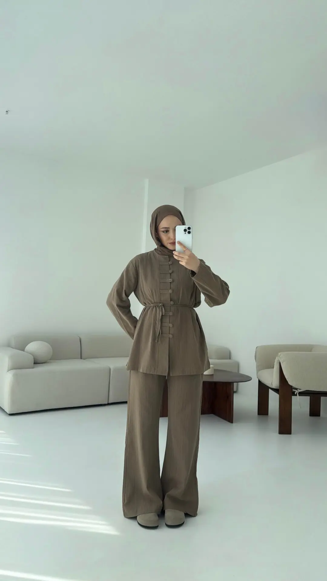 Düğme Detaylı Takım Haki - Görsel 5