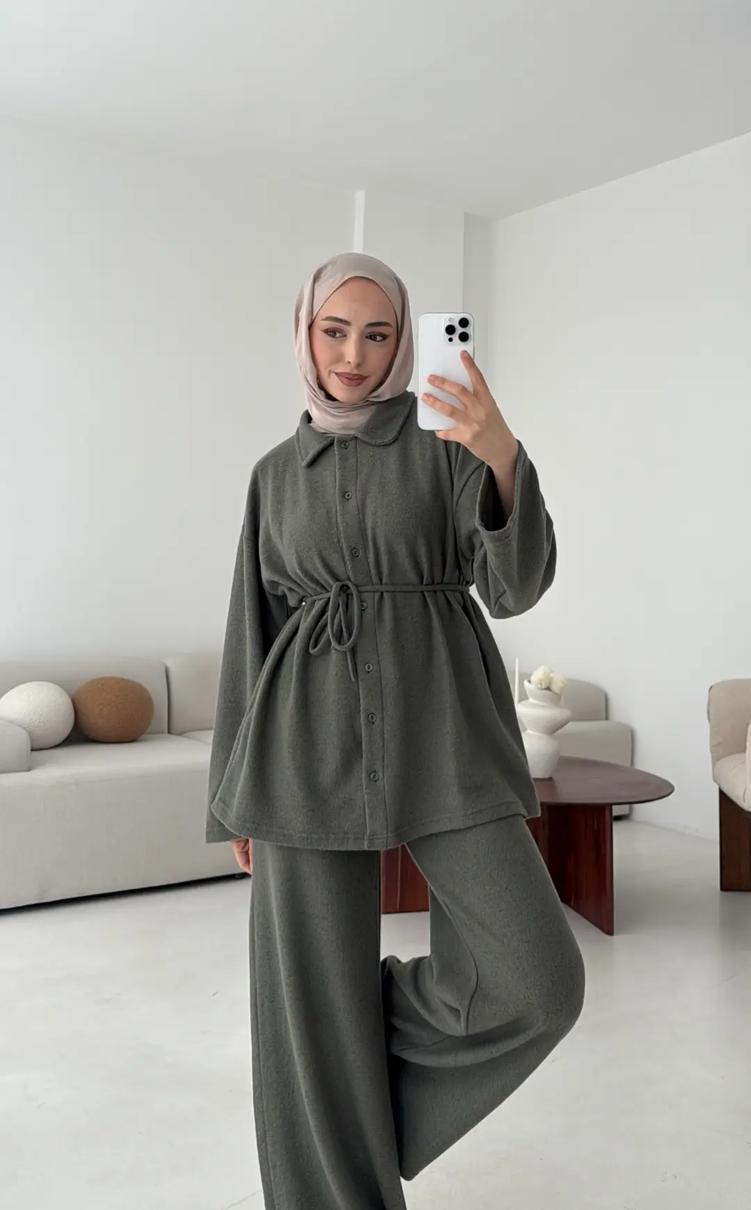 Düğmeli Süprem Takım Cagla - Görsel 3