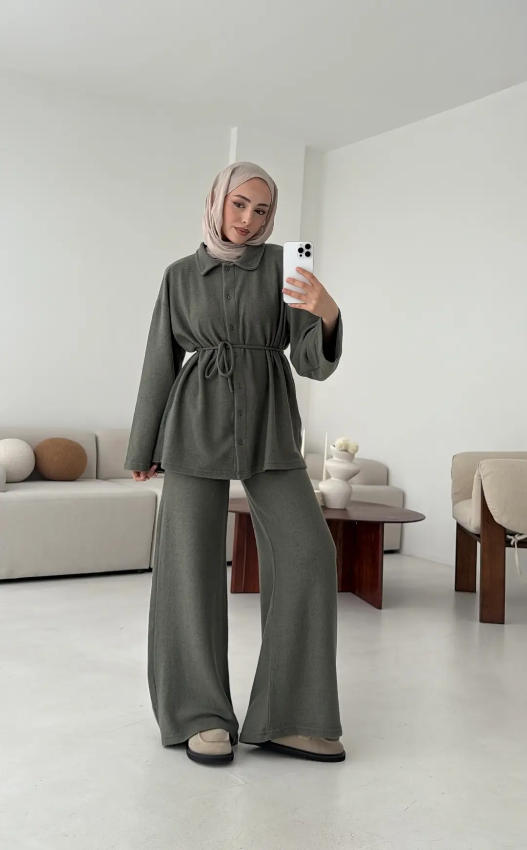 Düğmeli Süprem Takım Cagla - Görsel 4