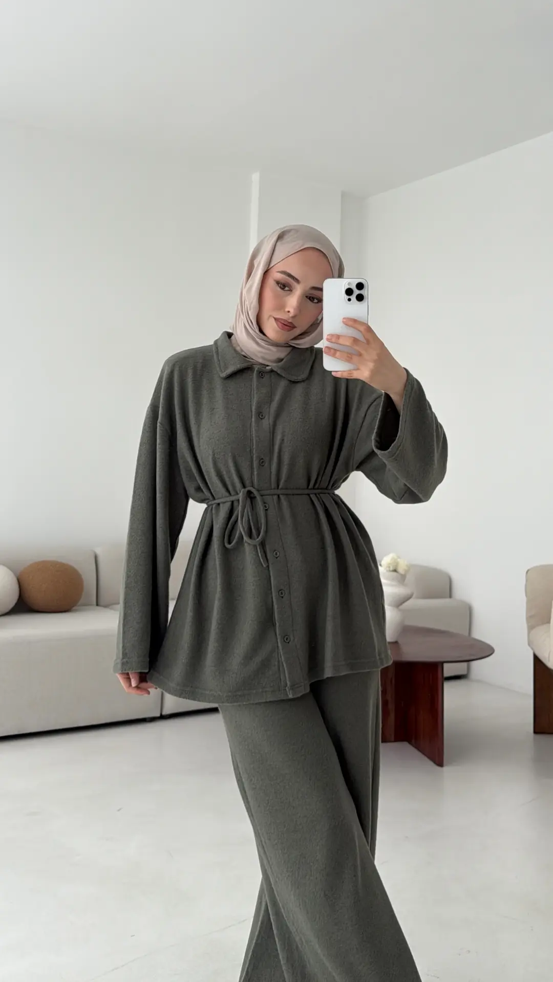 Düğmeli Süprem Takım Cagla - Görsel 5