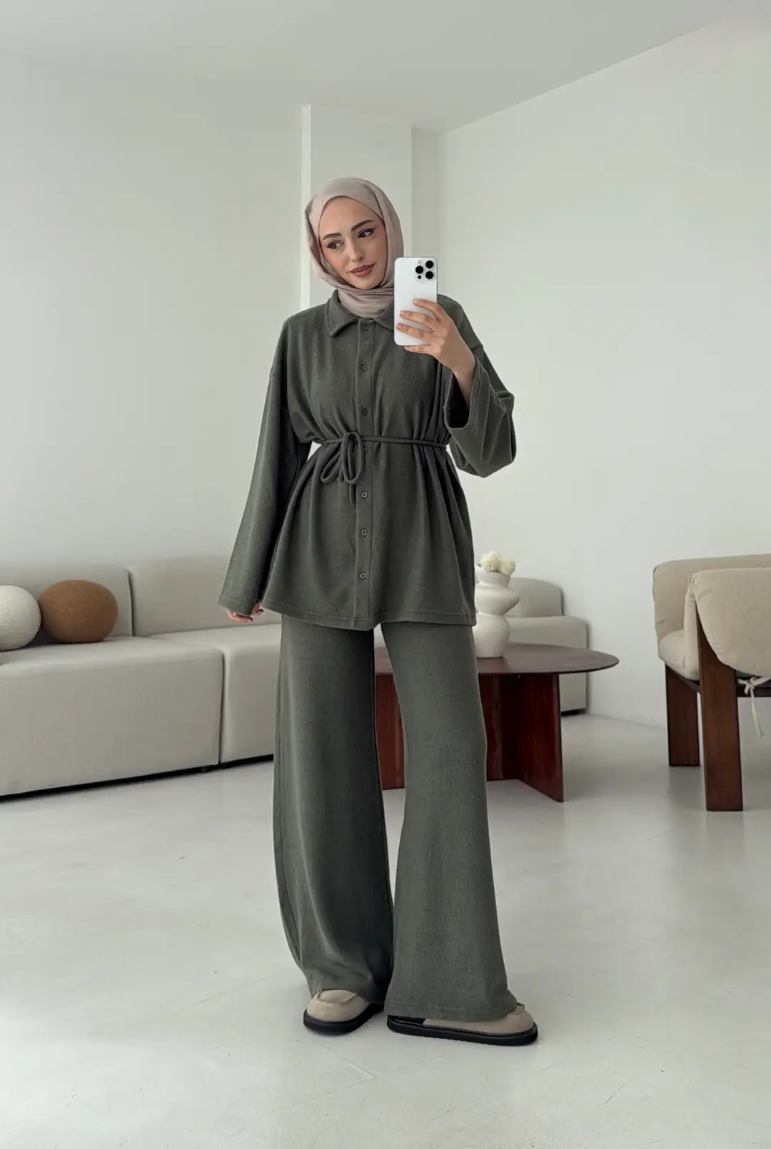 Düğmeli Süprem Takım Cagla - Görsel 8