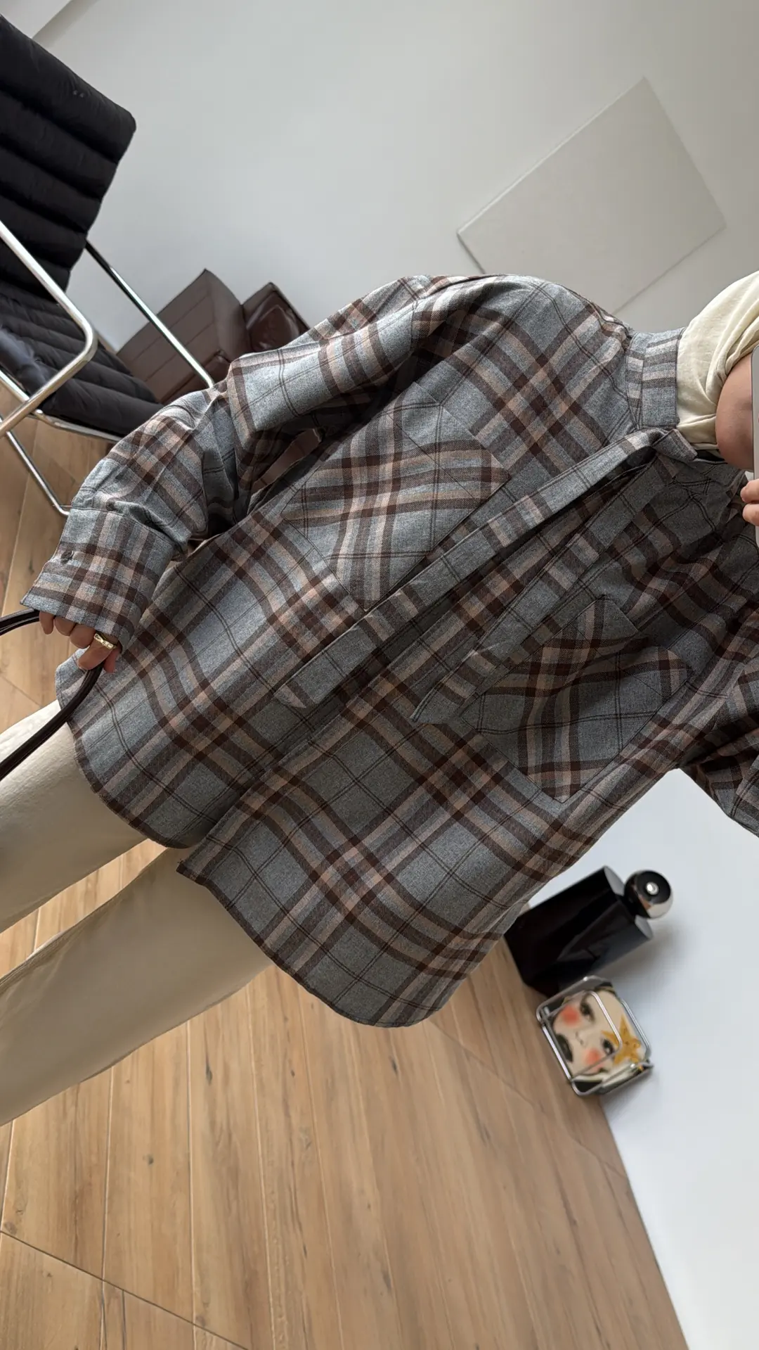 Ekose Mevsimlik Gömlek Gri - Görsel 3