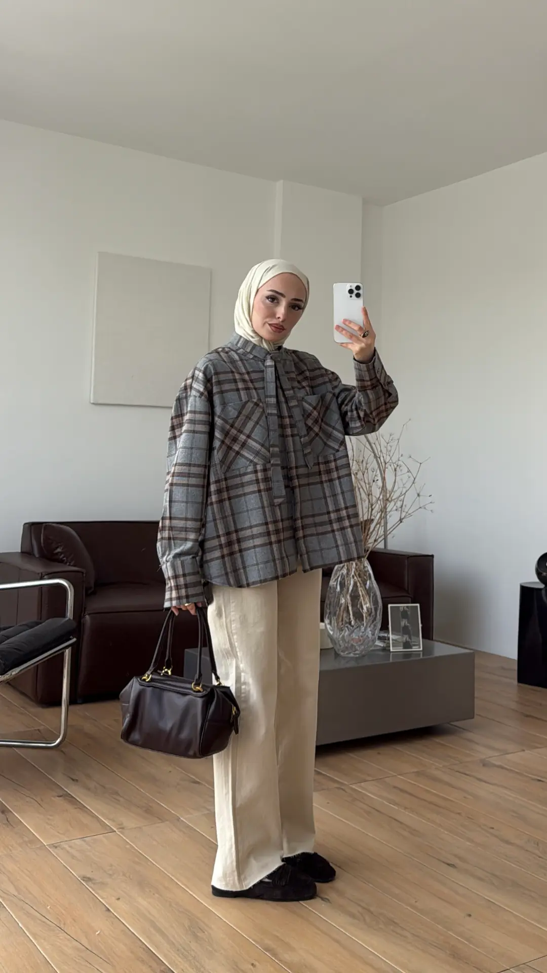 Ekose Mevsimlik Gömlek Gri - Görsel 6