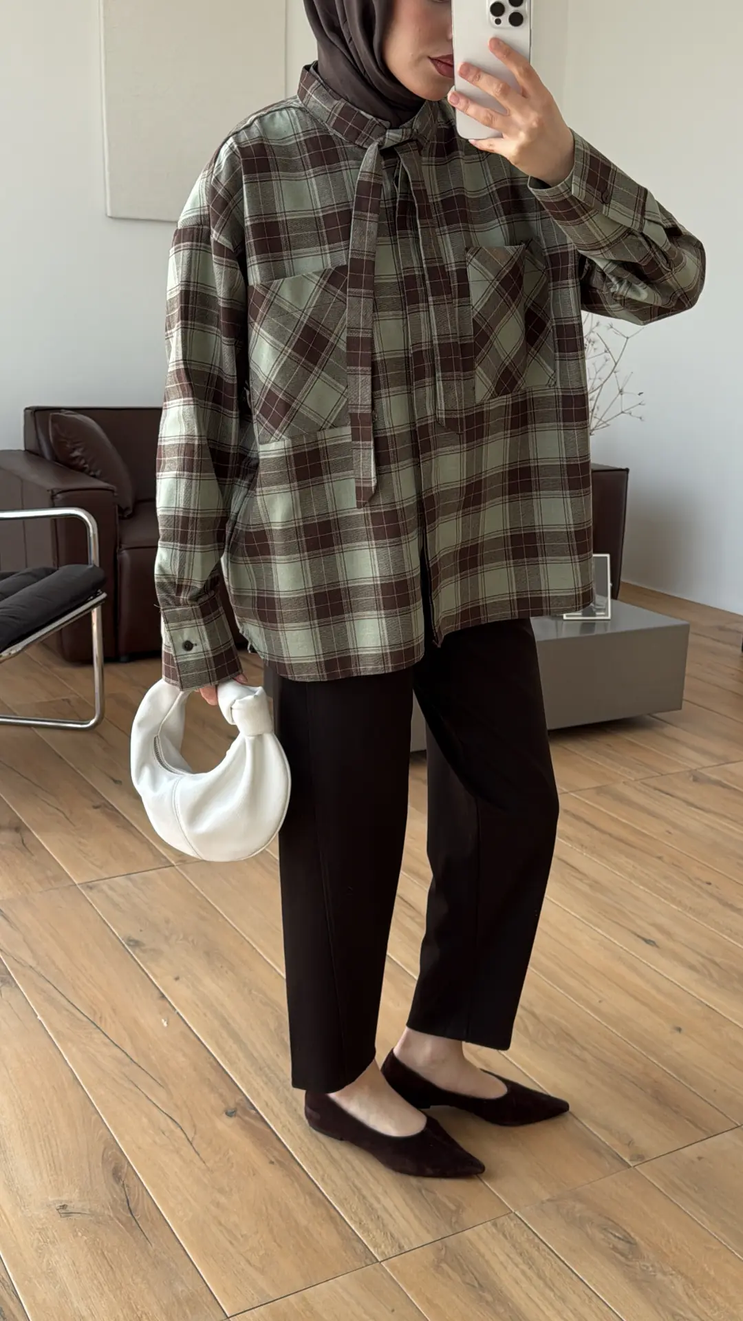 Ekose Mevsimlik Gömlek Çağla - Görsel 6