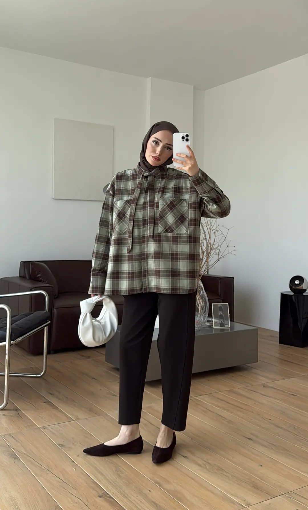 Ekose Mevsimlik Gömlek Çağla - Görsel 7