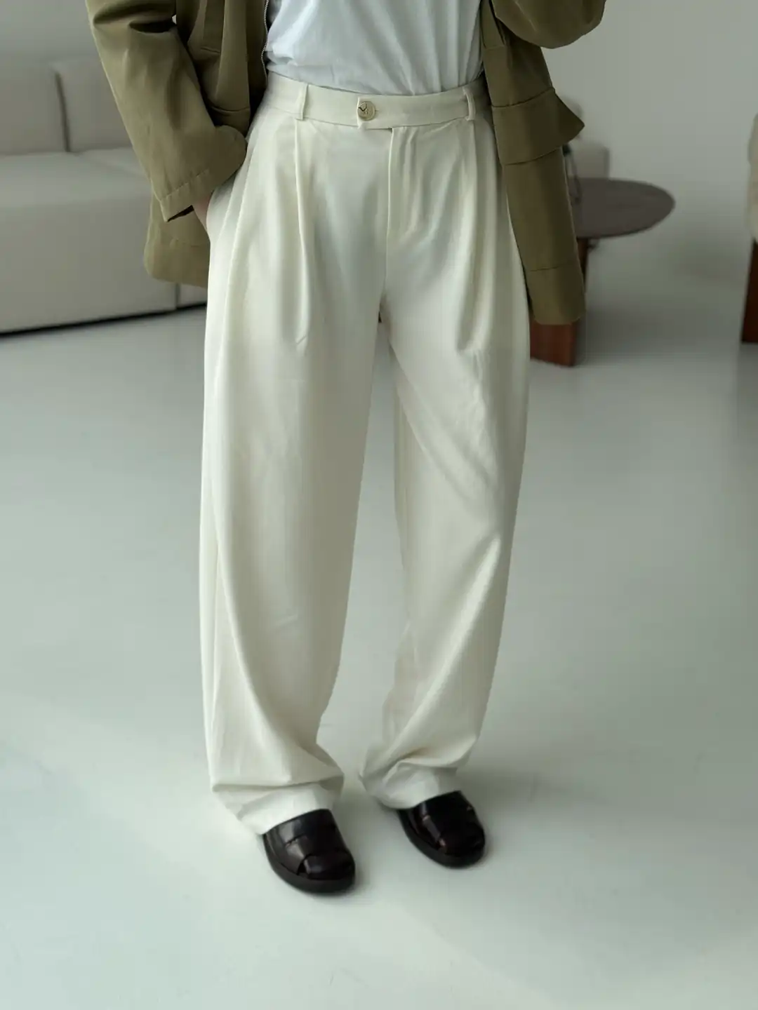 Ekru Premium Kumaş Pantolon - Görsel 2