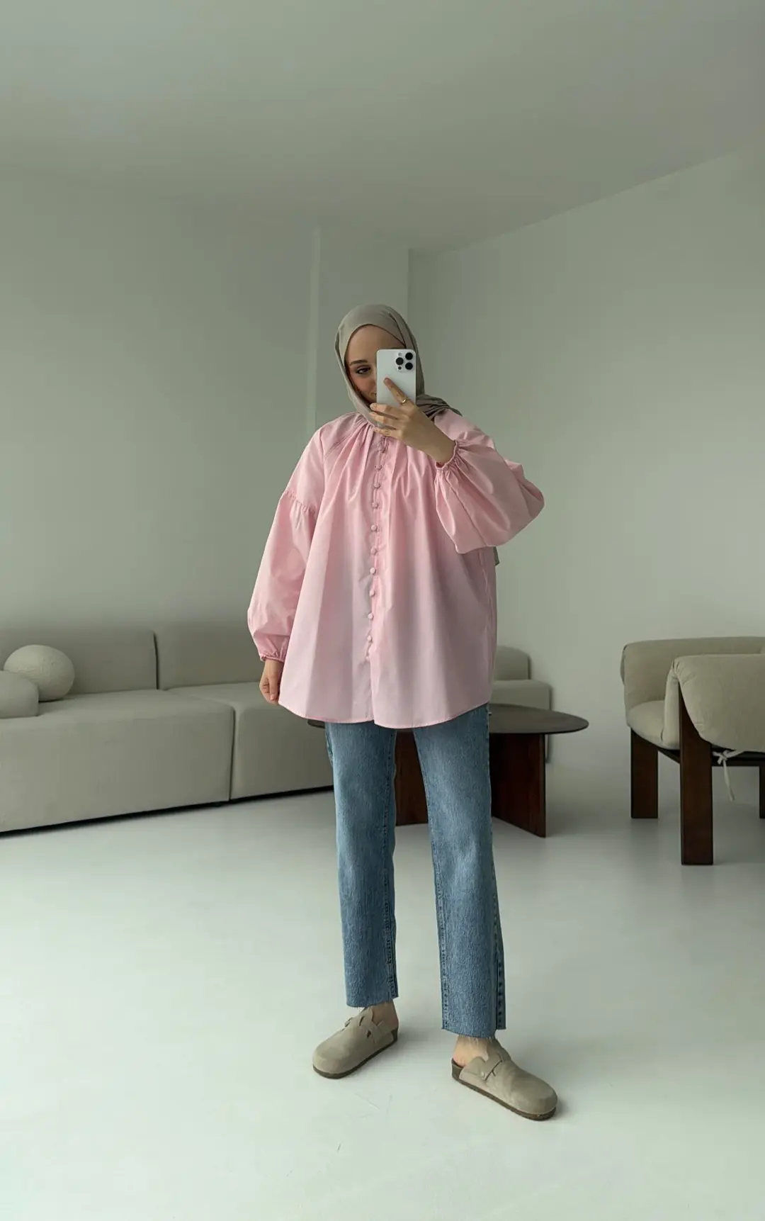 Elegant Gömlek Pembe - Görsel 2