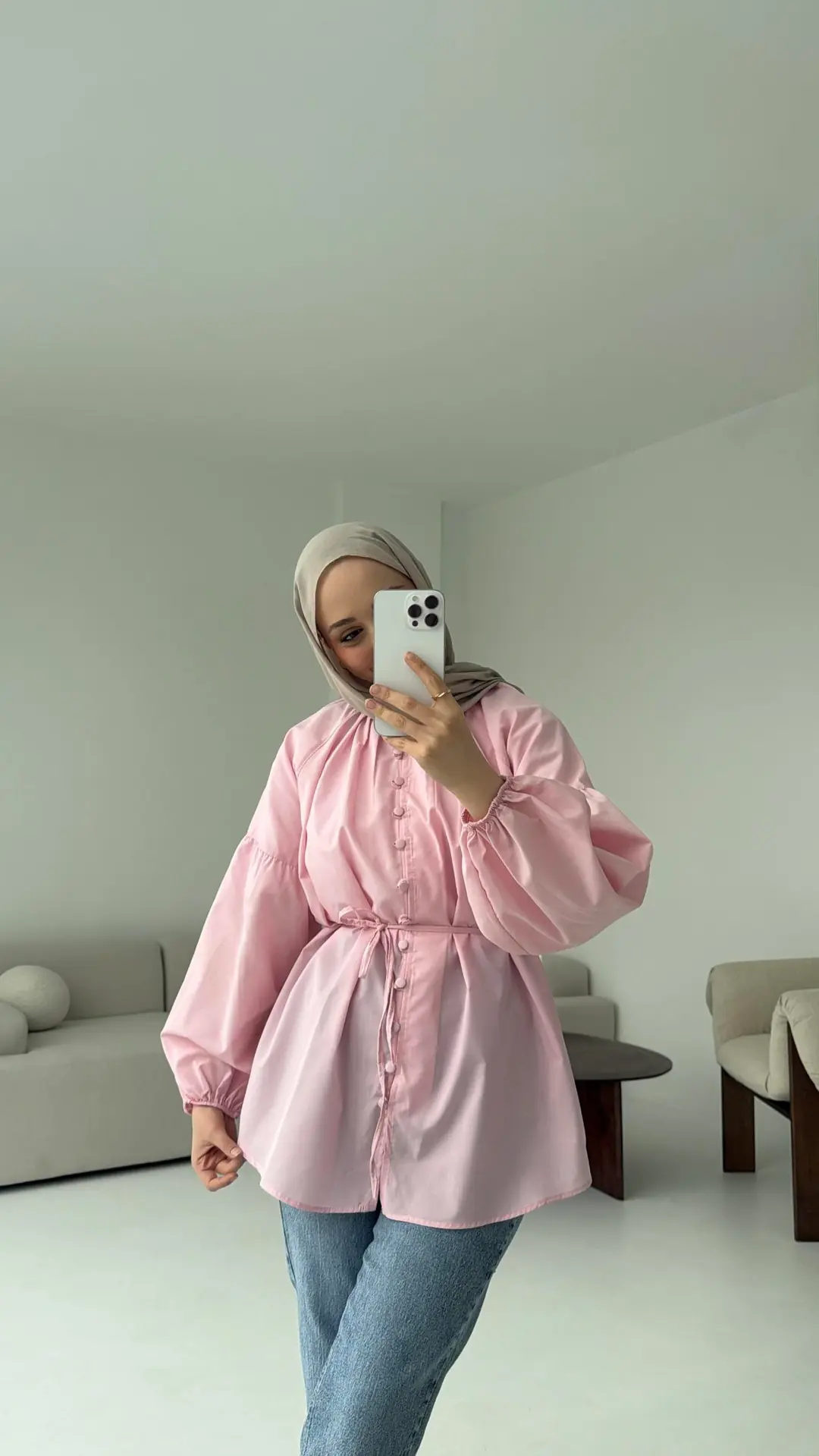 Elegant Gömlek Pembe - Görsel 4