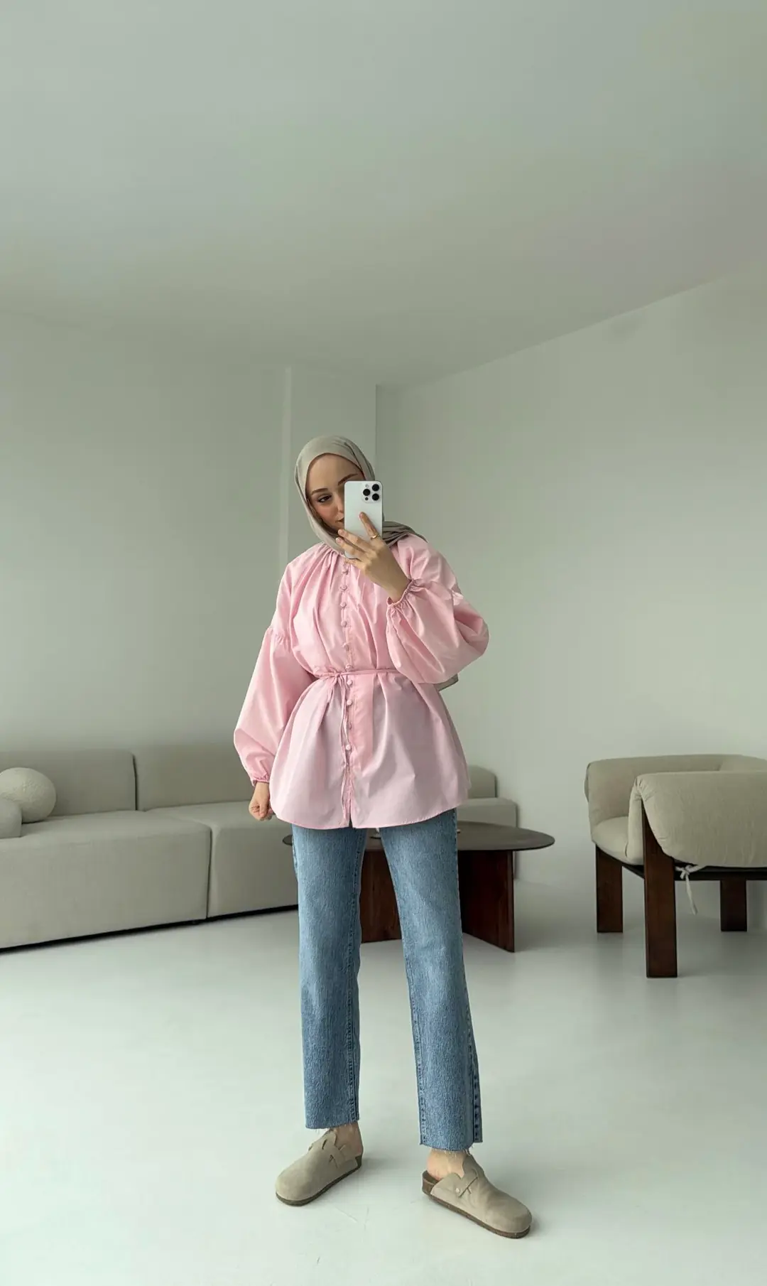 Elegant Gömlek Pembe - Görsel 5