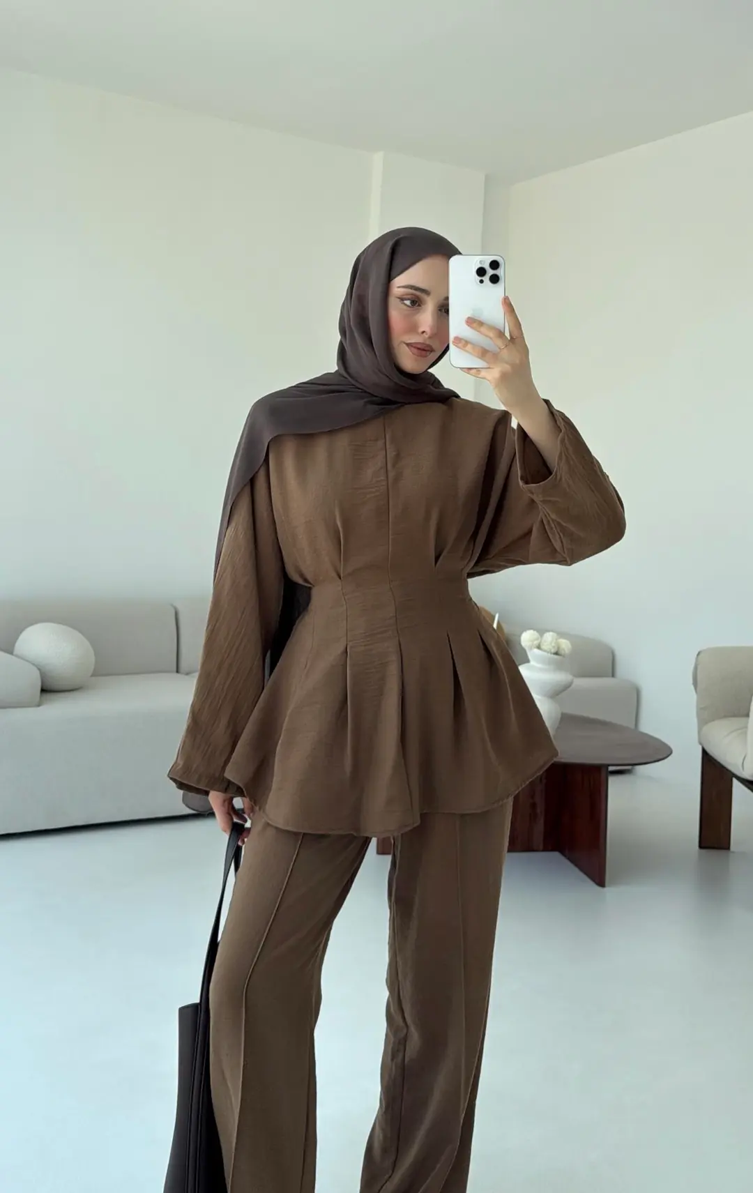 Elena Takım Kahve - Görsel 3