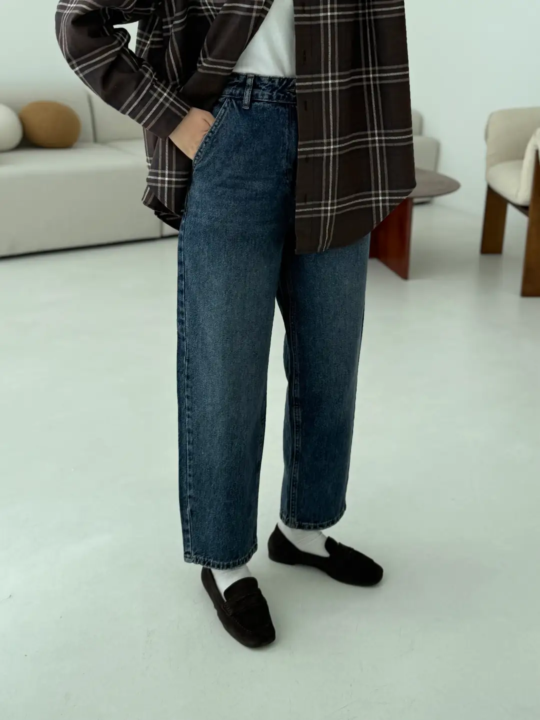 Eskitme Yıkama Mom Jean - Görsel 4