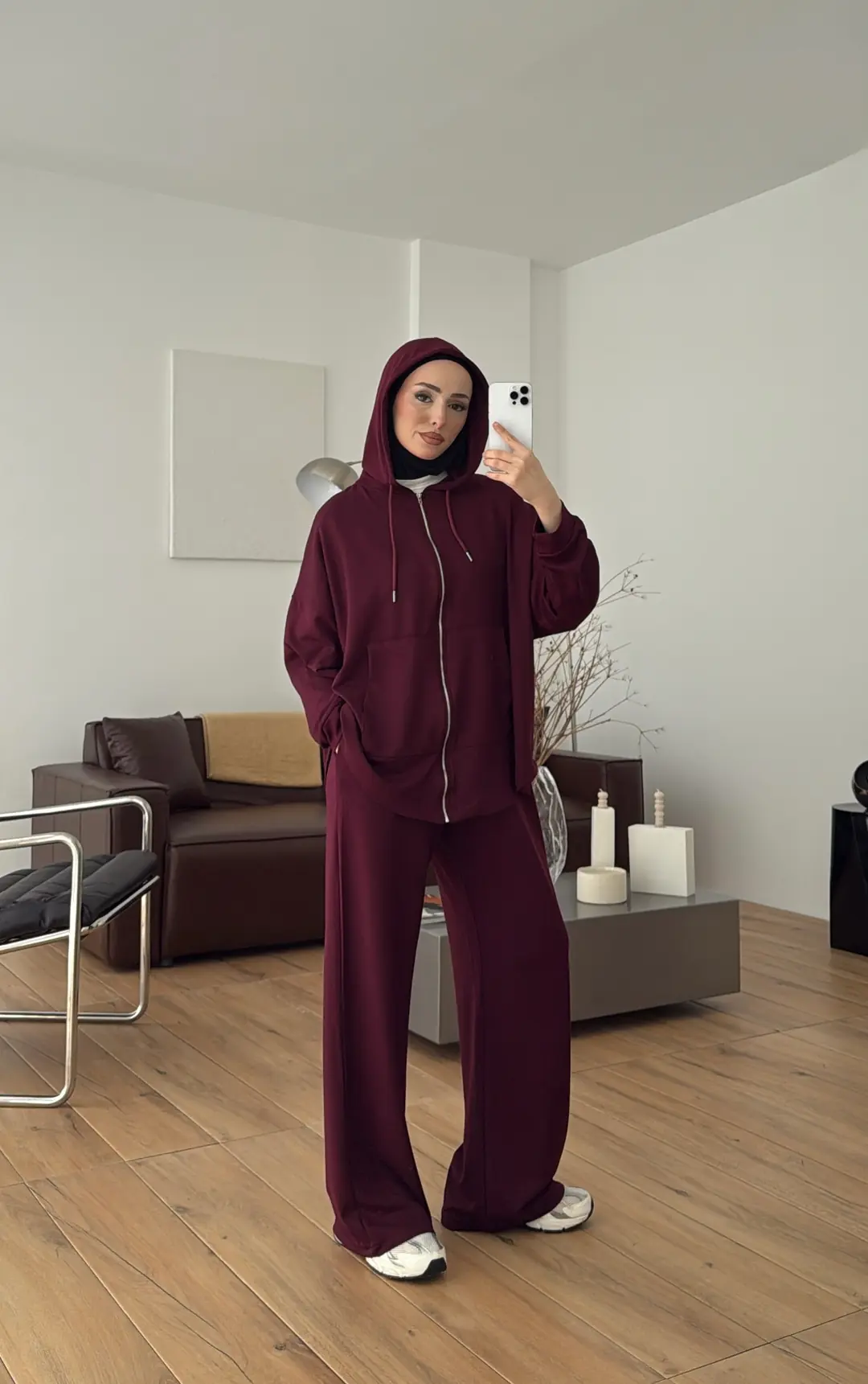 Fermuarlı Oysho Takım Bordo - Görsel 4