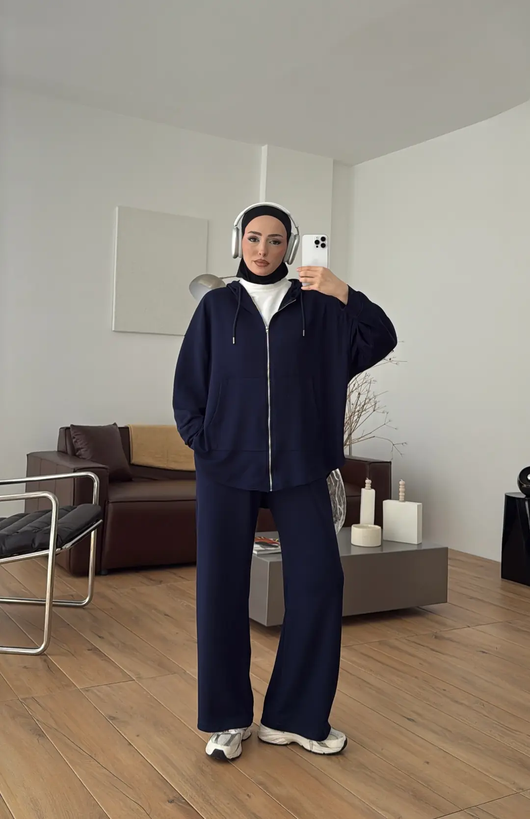 Fermuarlı Oysho Takım Lacivert - Görsel 2