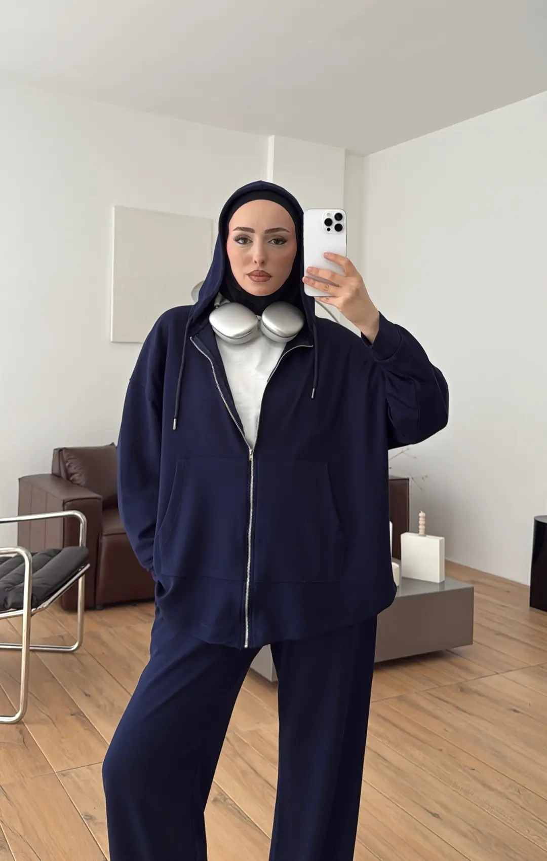 Fermuarlı Oysho Takım Lacivert - Görsel 6