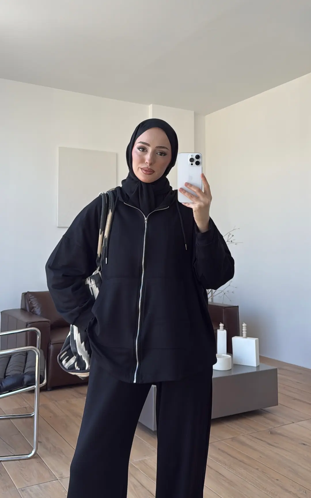 Fermuarlı Oysho Takım Siyah - Görsel 5