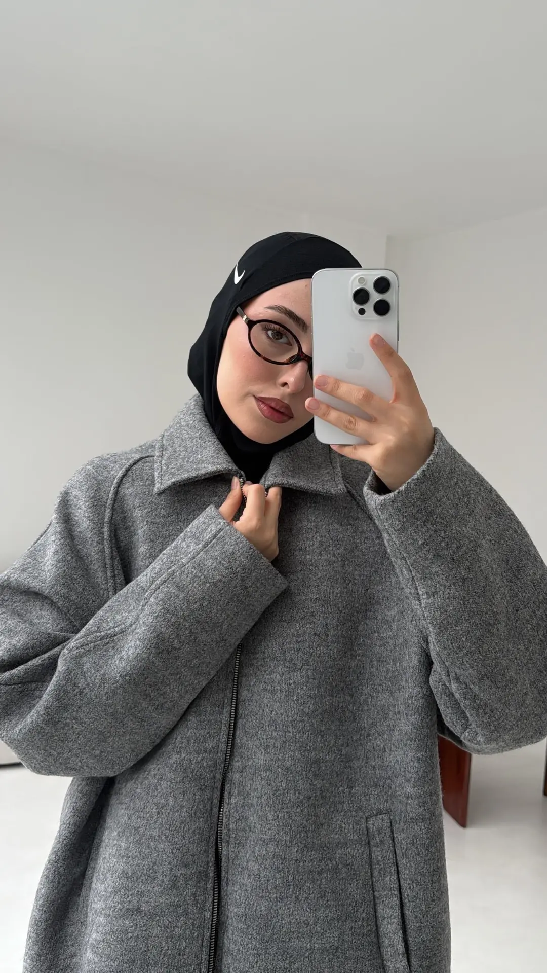 Fermuarlı Premıum Kece Ceket Gri - Görsel 6