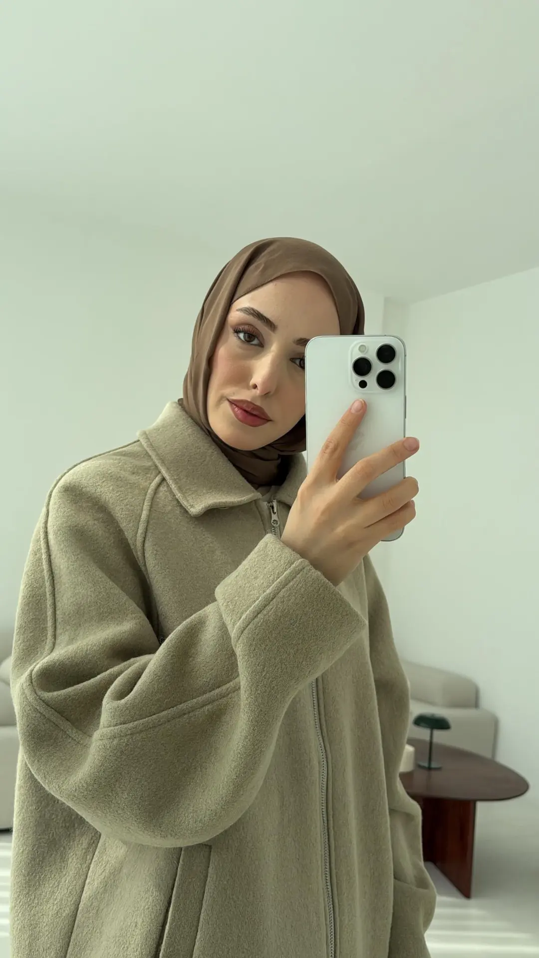 Fermuarlı Premıum Kece Ceket Küf Yeşili - Görsel 7