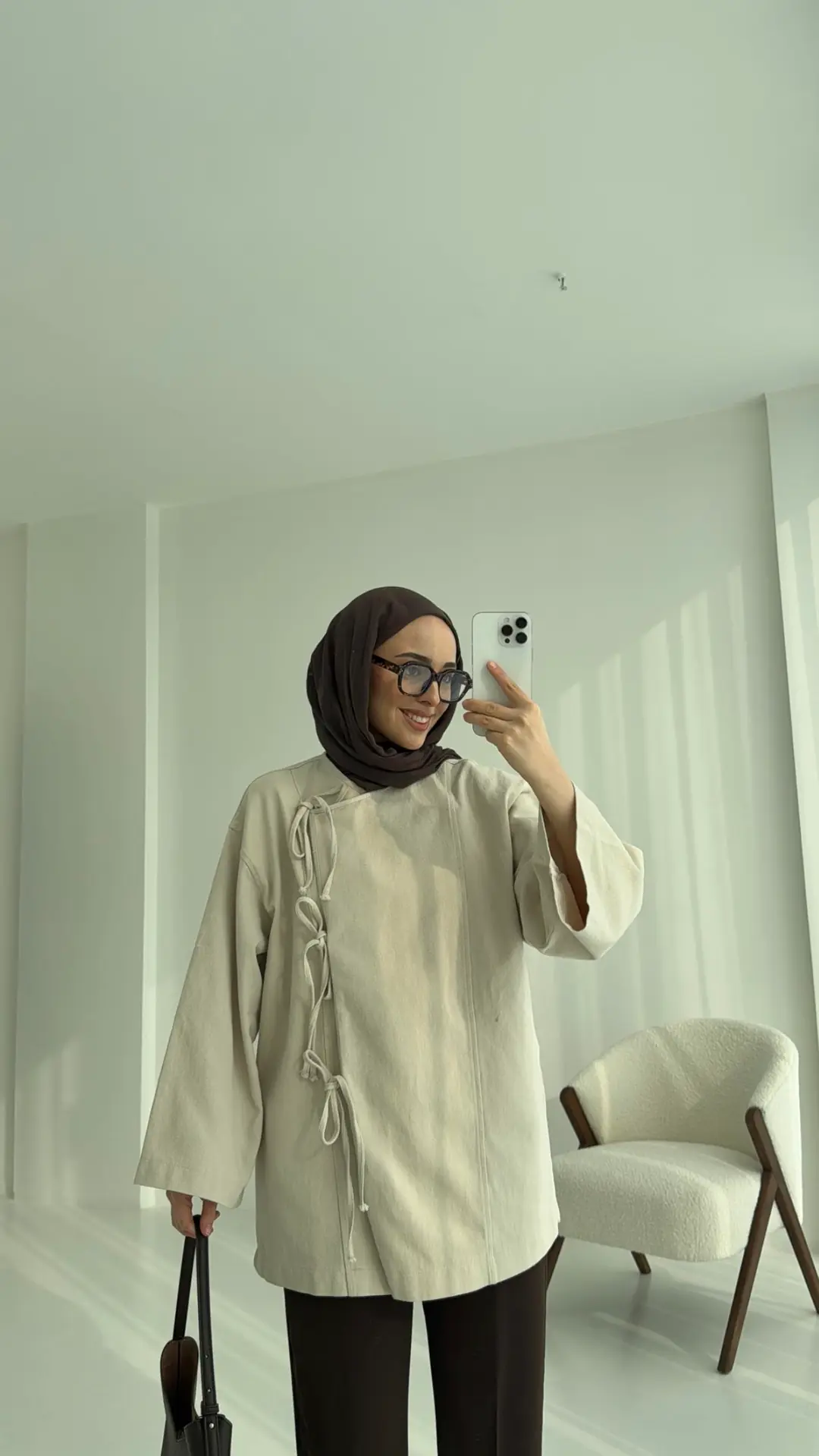 Gabardin Baglamalı Ceket/Kimono Taş - Görsel 5