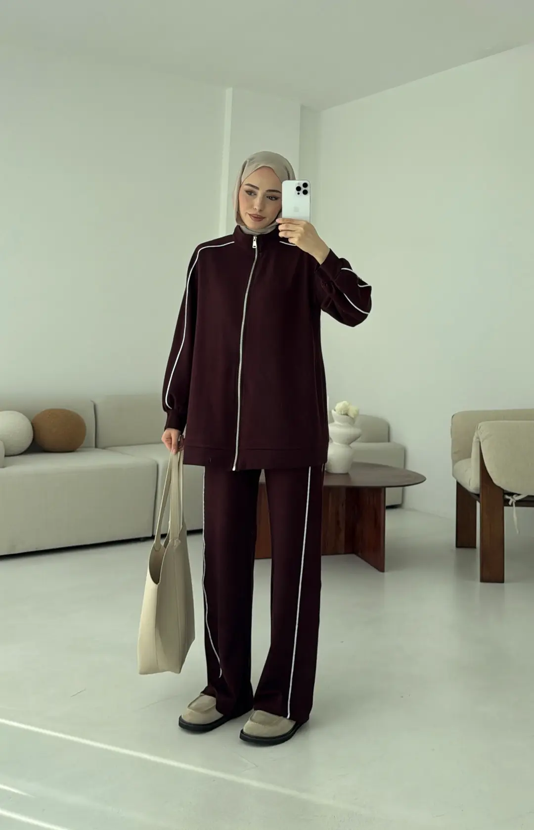 Garnili Oysho Takım Bordo - Görsel 2