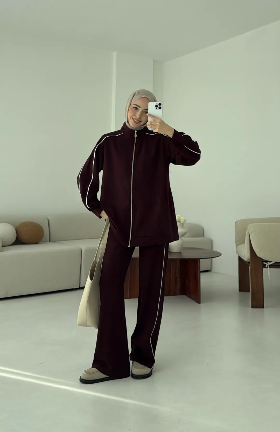 Garnili Oysho Takım Bordo - Görsel 3