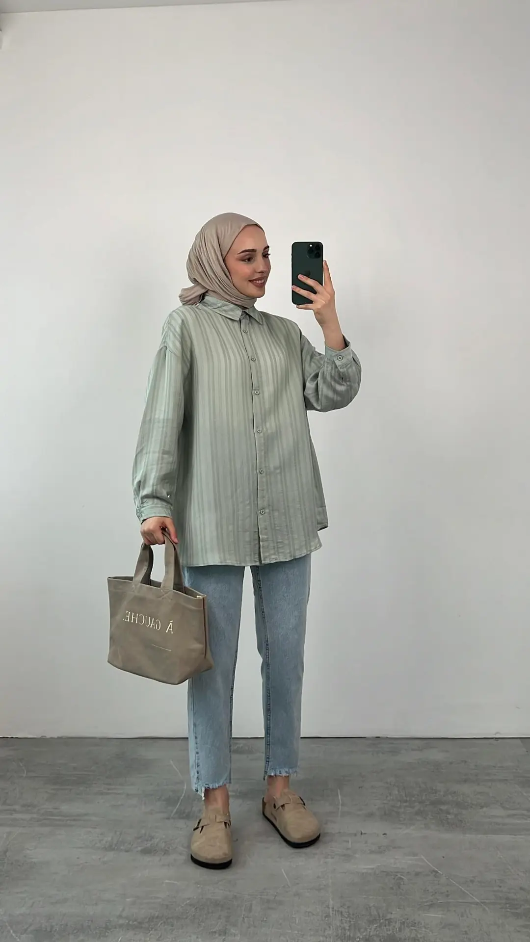 Geçişli Gömlek Yeşil