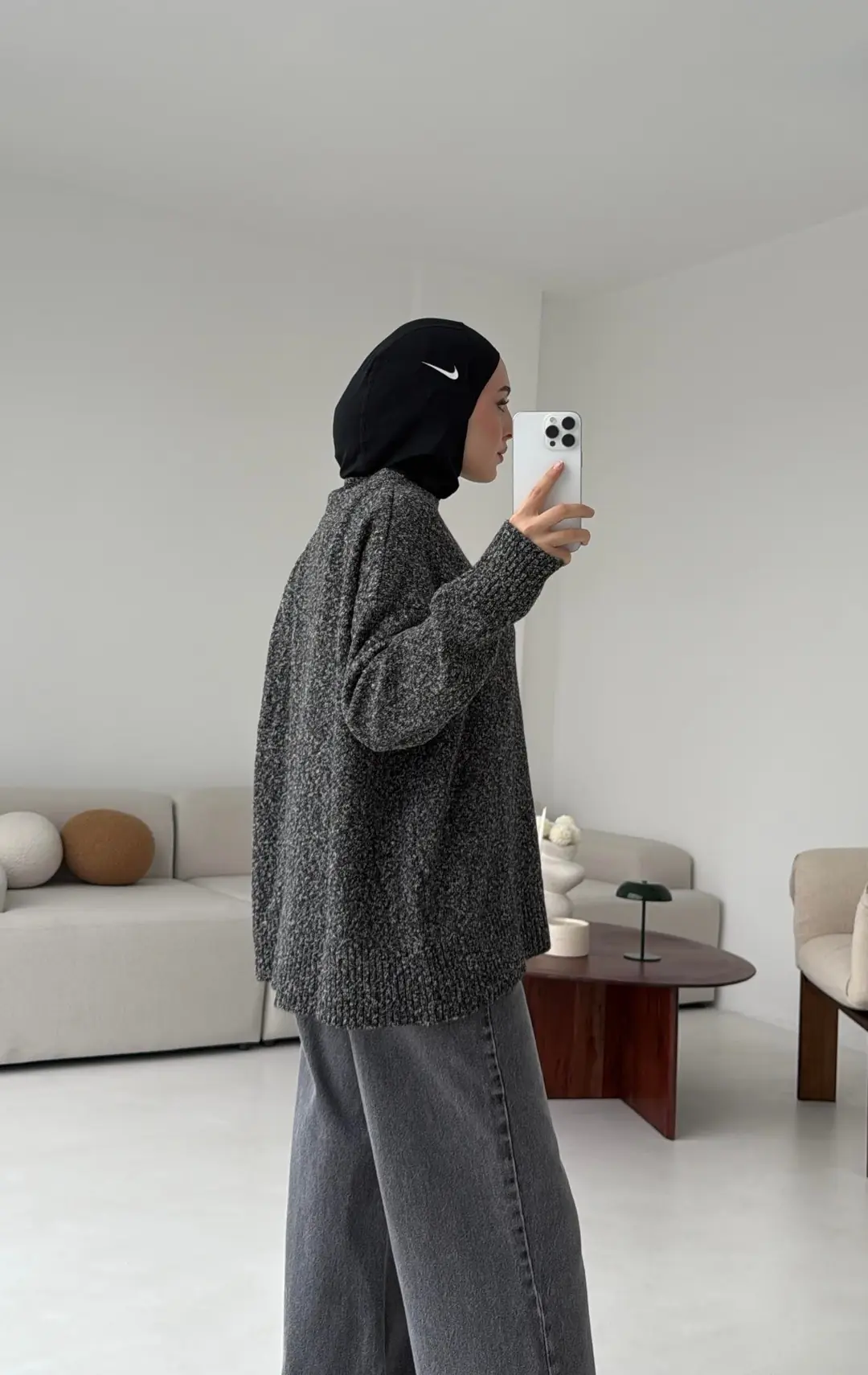 Geçişli Triko Kazak Siyah