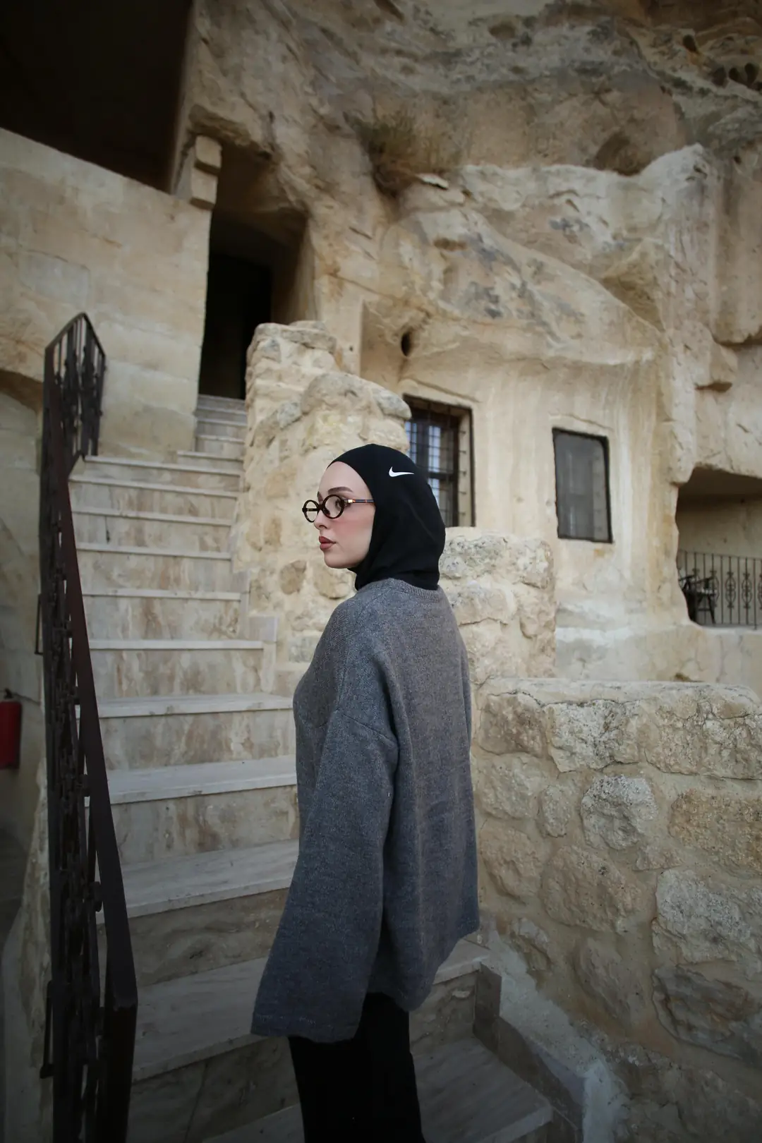 Geniş Kol Basıc Kazak Gri - Görsel 3