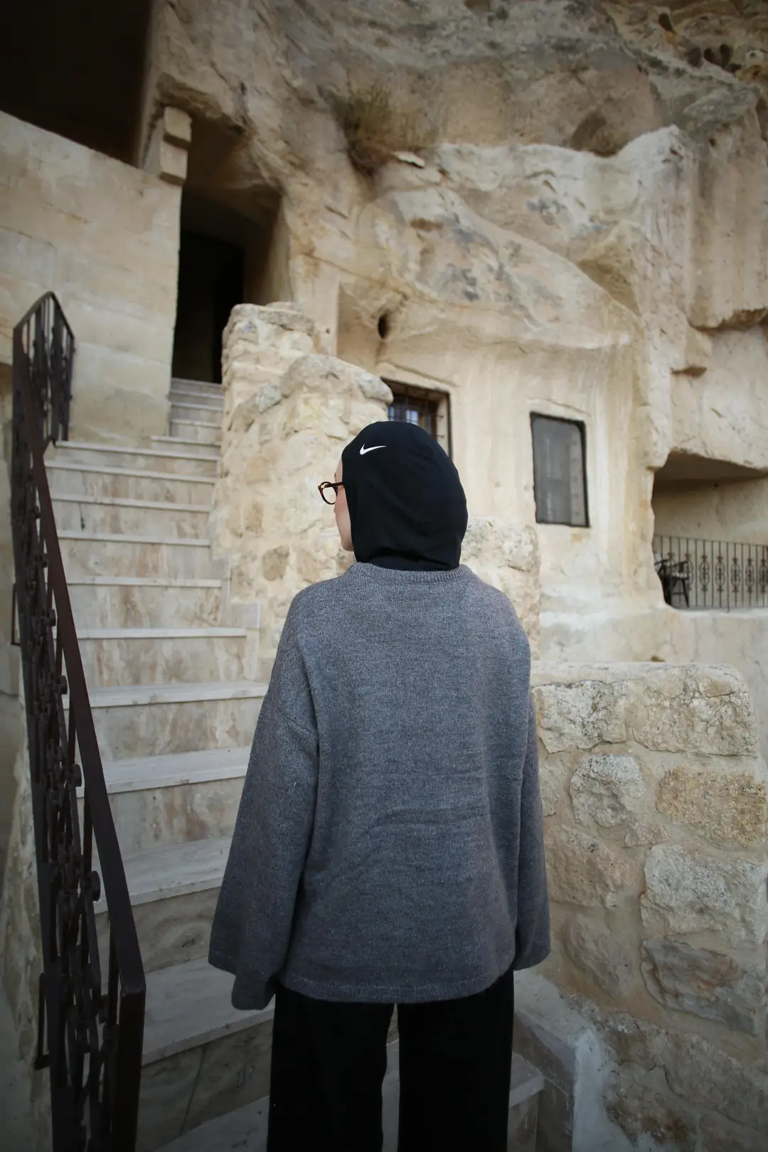 Geniş Kol Basıc Kazak Gri - Görsel 4