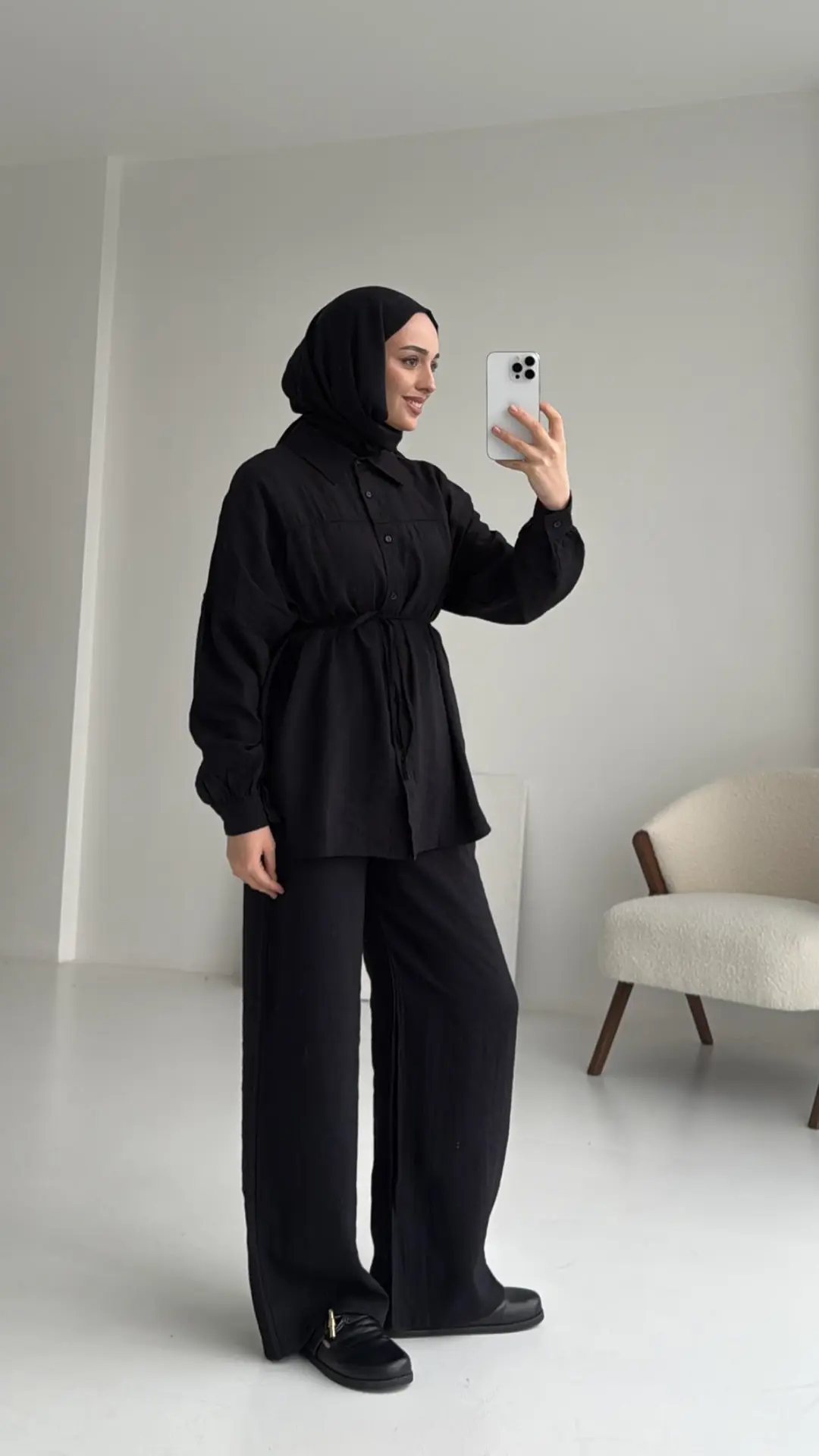 Gömlek Takım Siyah - Görsel 6