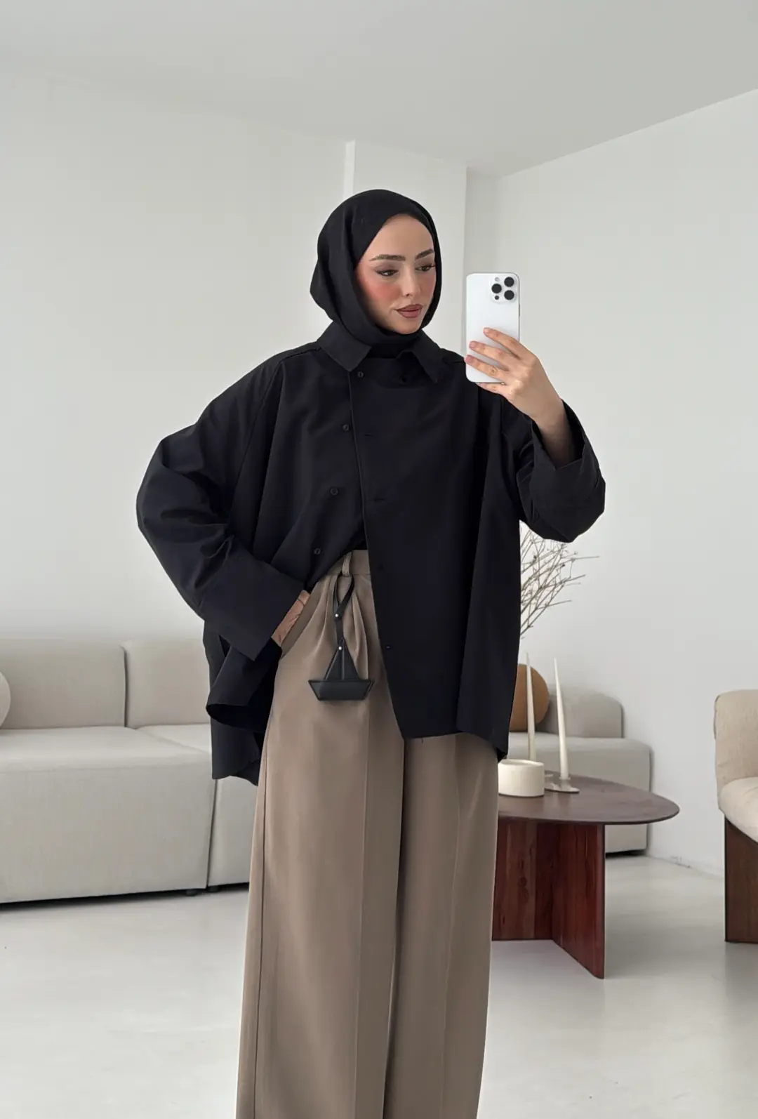 Gömlek/Trenç Siyah - Görsel 4