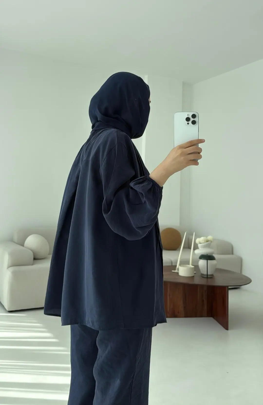 Gömlekli Nervürlü Takım Lacivert - Görsel 2