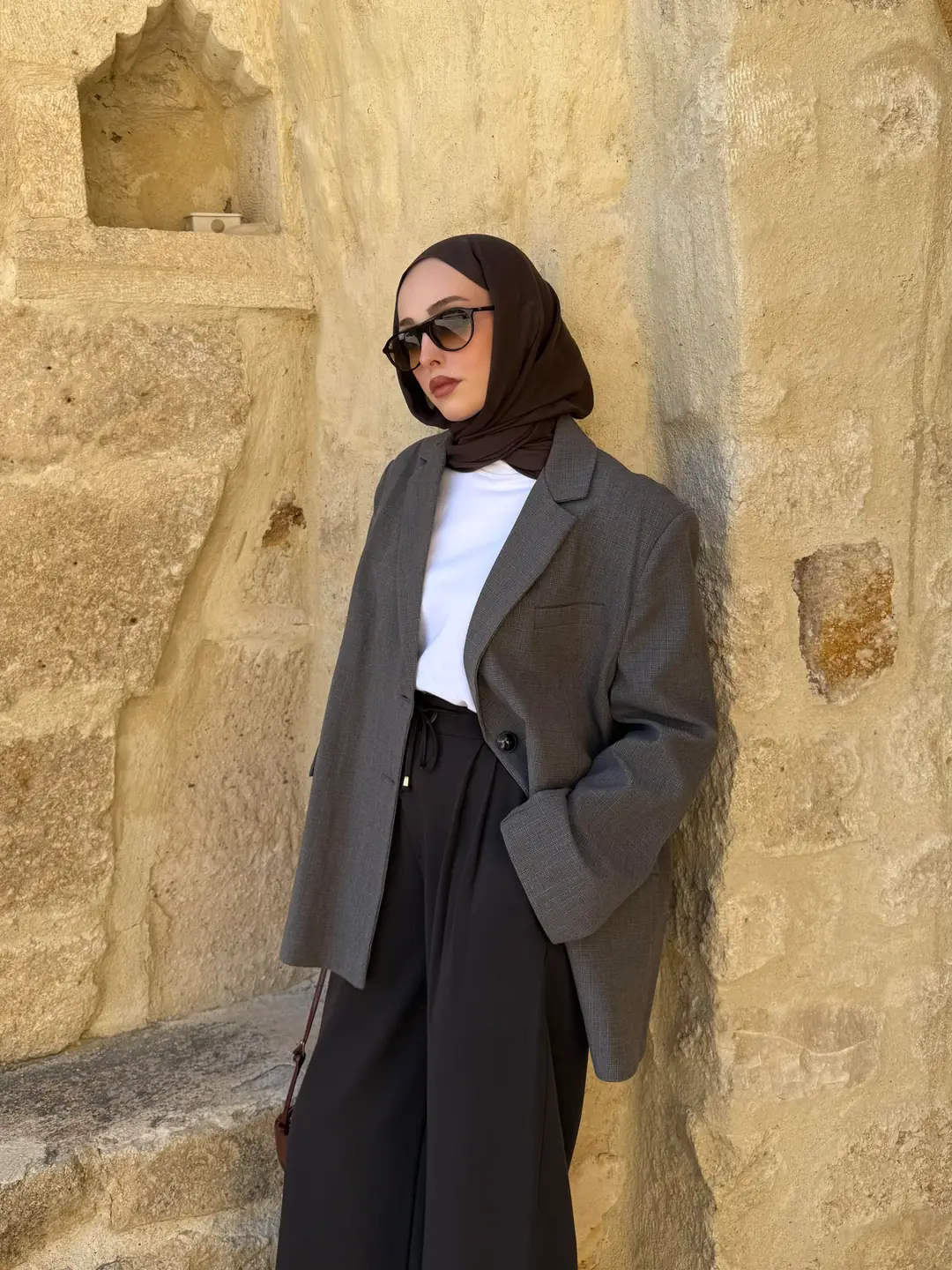 Gri Oversize Blazer Ceket