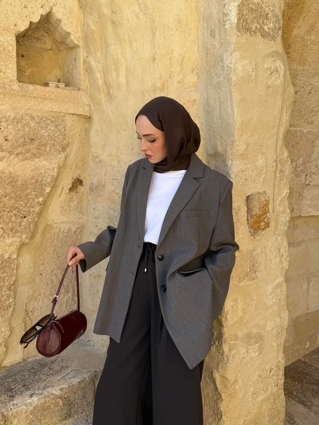 Gri Oversize Blazer Ceket - Görsel 2