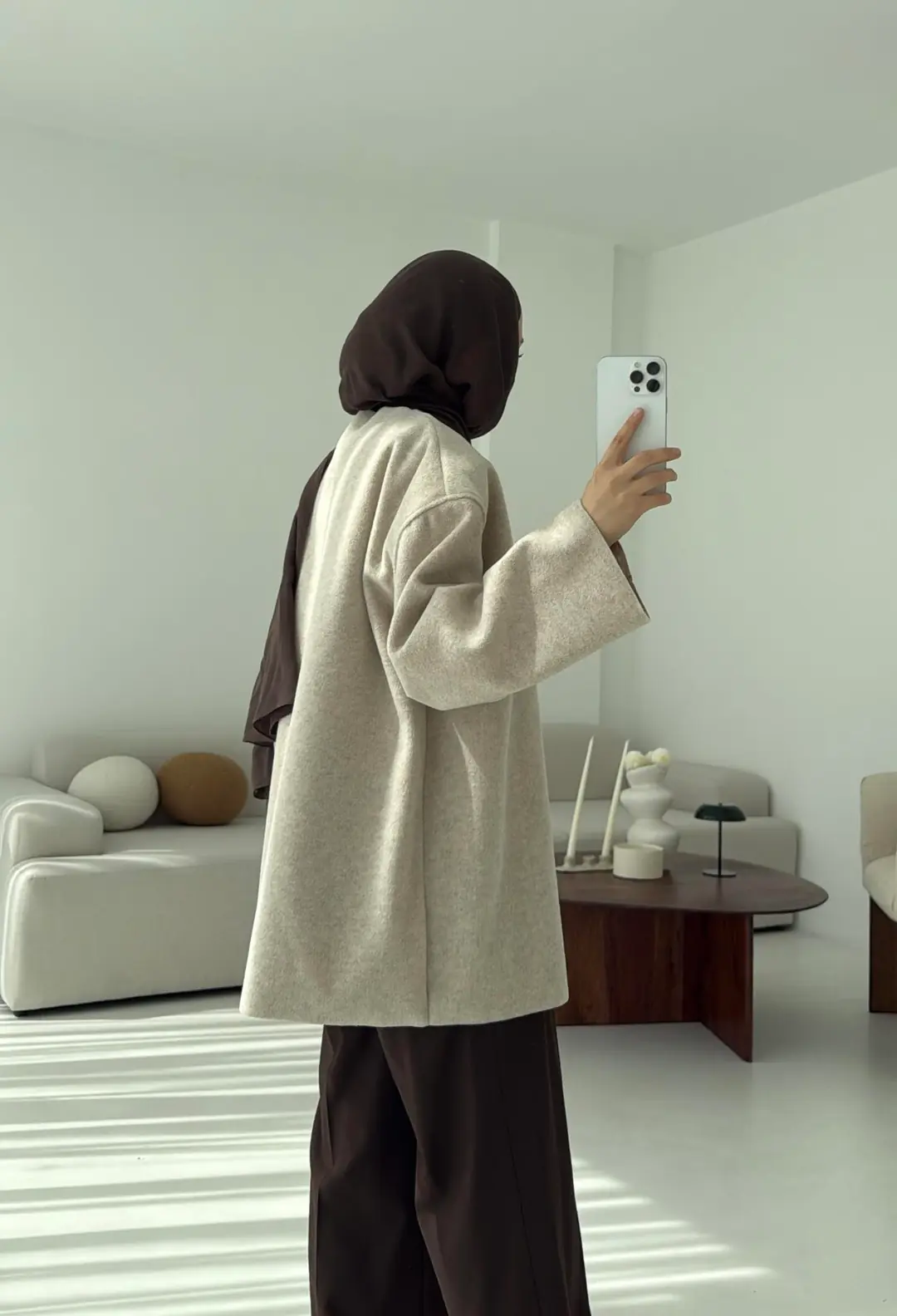 Hafif Tek Dügmeli Kaşe Ceket Bej - Görsel 2