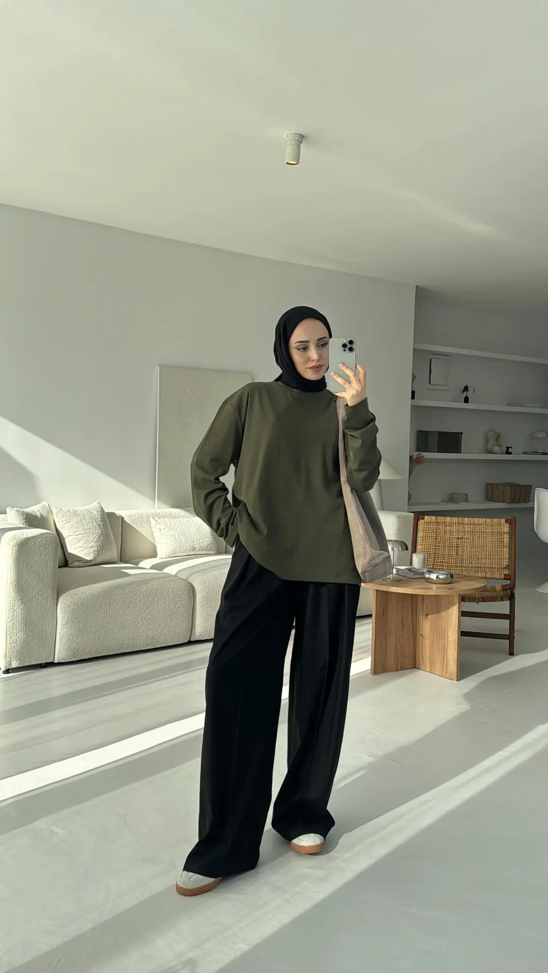 Haki Basıc Sweatshirt - Görsel 4