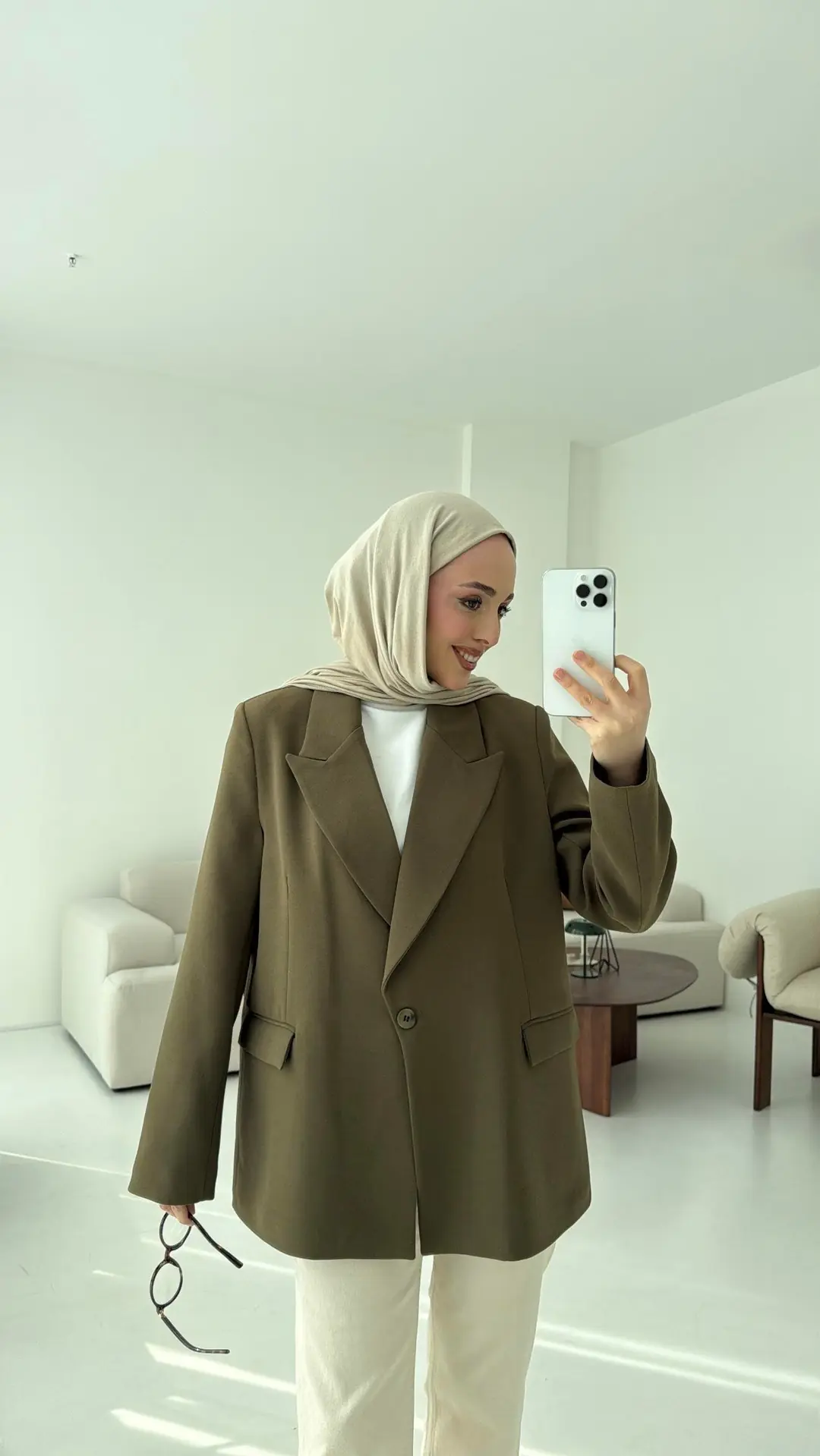 Haki Blazer Ceket - Görsel 3