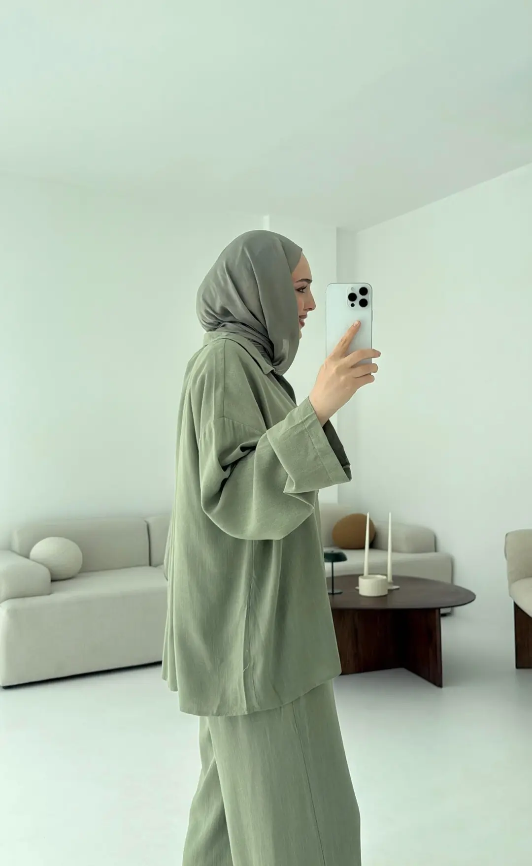 Haki Bluz Takım Bukle - Görsel 6