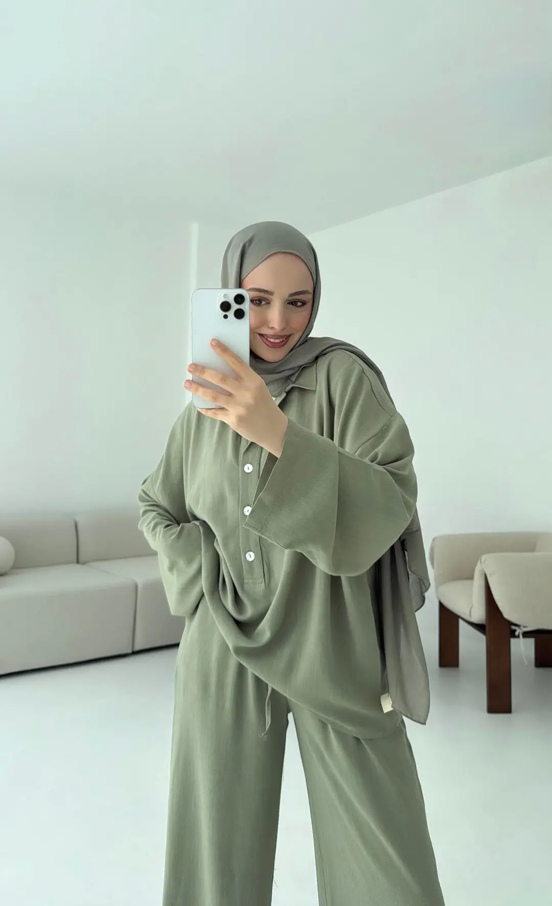 Haki Bluz Takım Bukle - Görsel 7