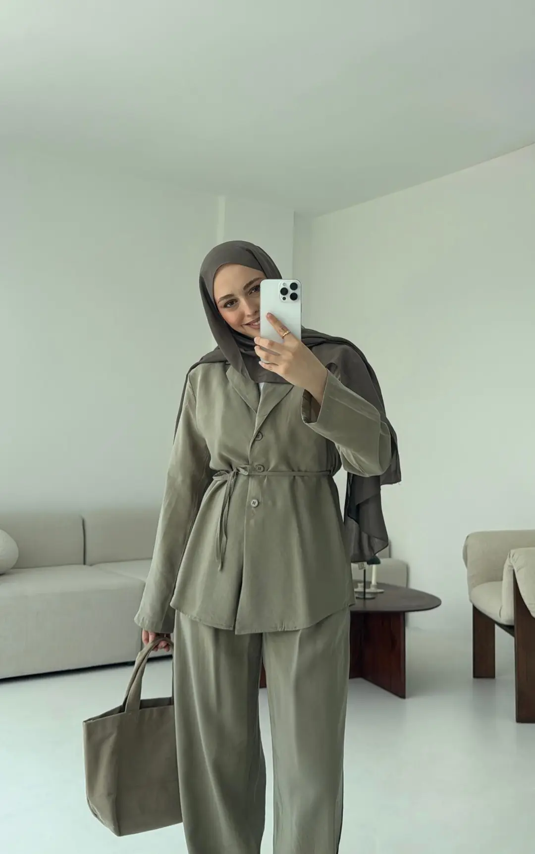 Haki Kruvaze Takım - Görsel 3