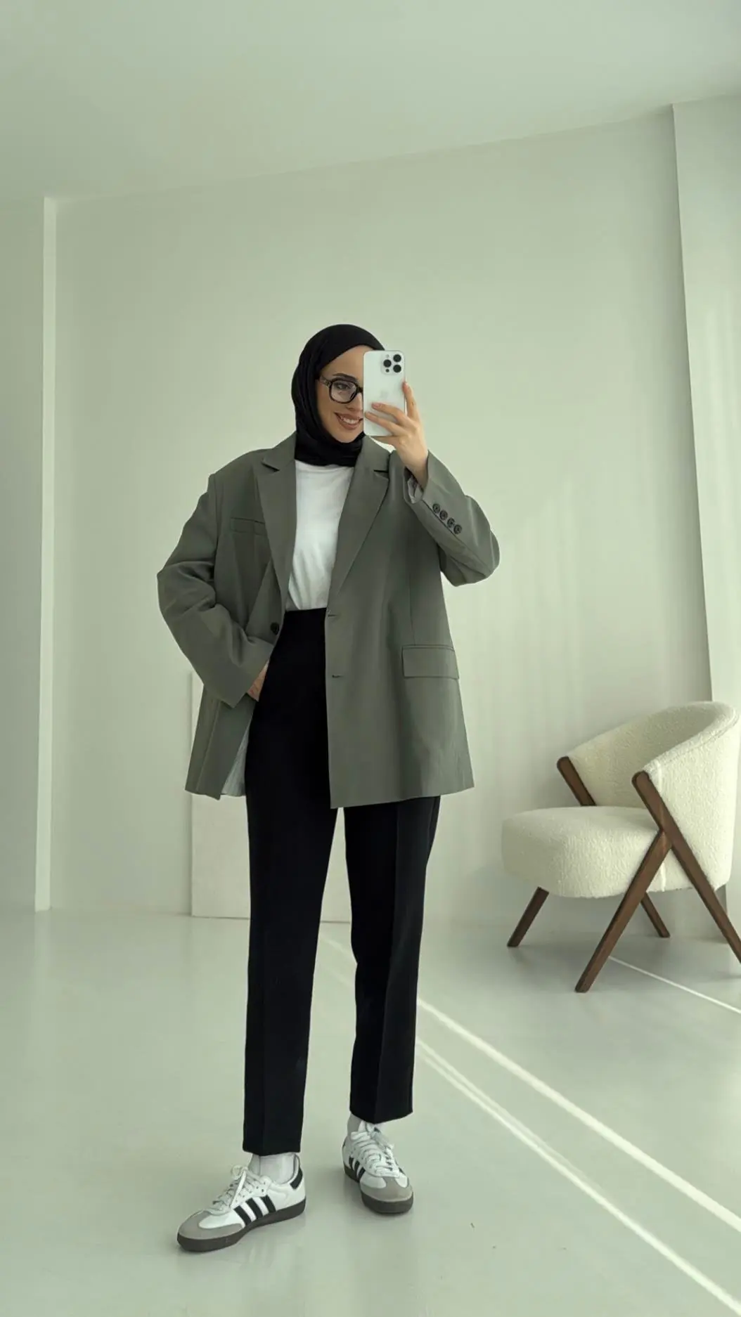 Haki Oversize Premium Blazer Ceket - Görsel 2