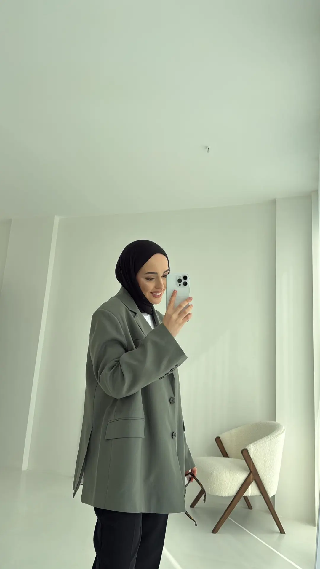 Haki Oversize Premium Blazer Ceket - Görsel 3