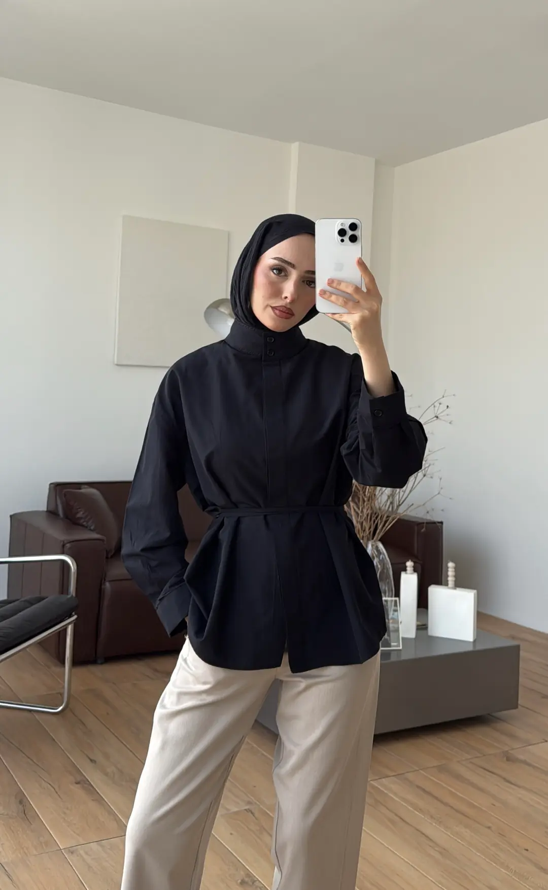 Hakim Yaka Gömlek Siyah