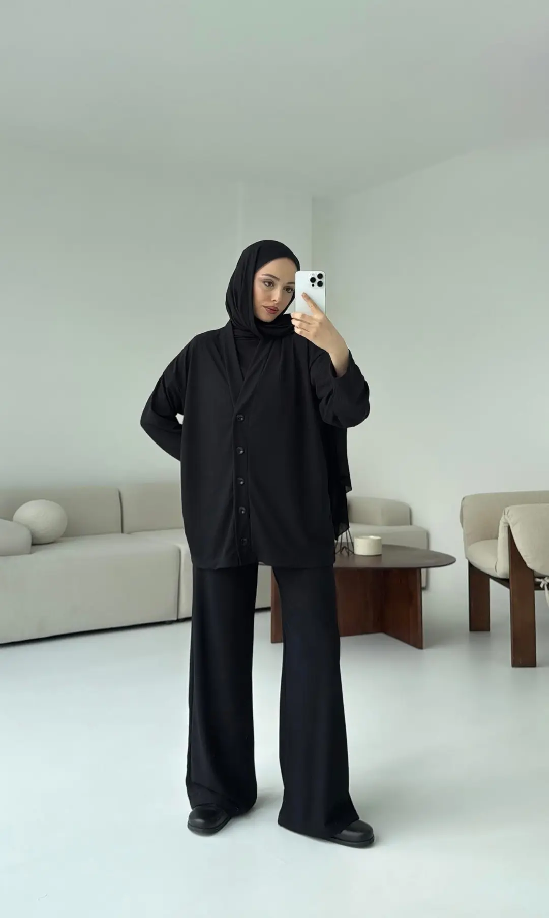 Hırkalı Takım Siyah - Görsel 5