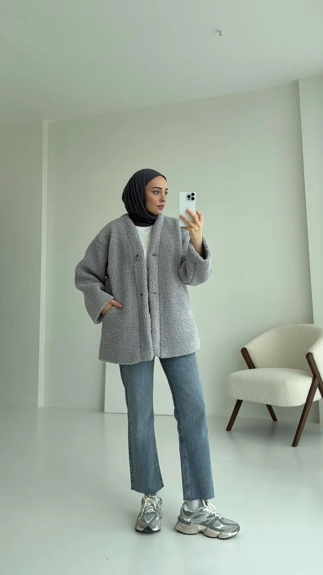 İki Düğmeli Teddy Ceket - Görsel 3